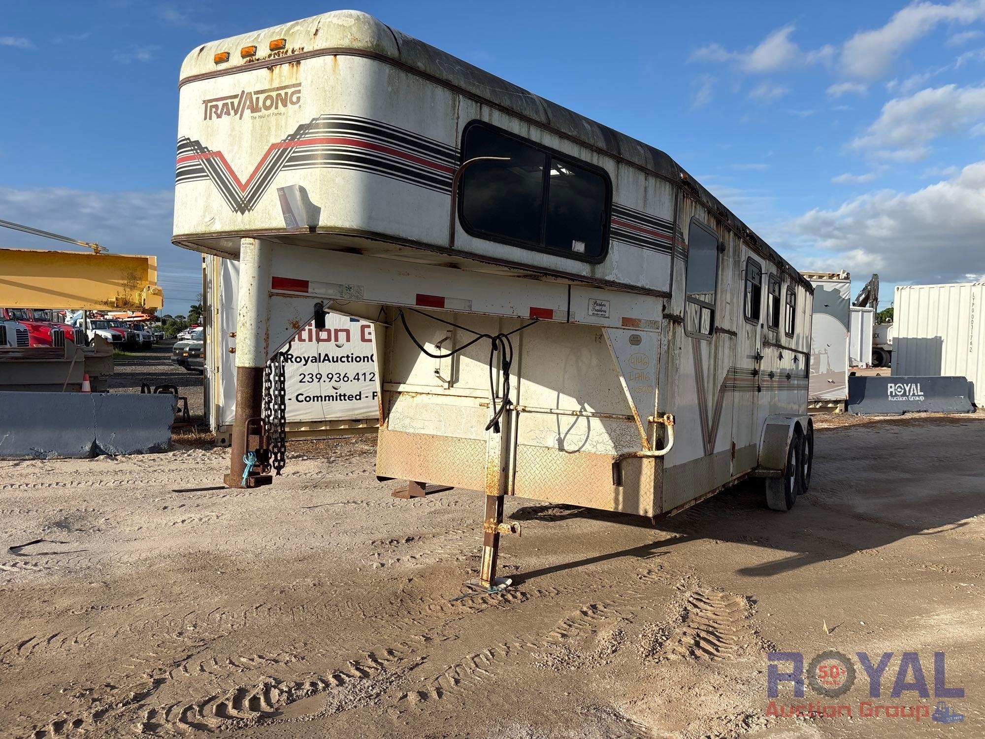 1996 Parker Trailers TravAlong T/A Gooseneck Livestock Trailer (A55787)