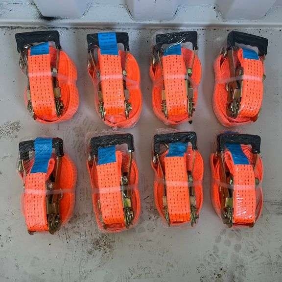 (8) 2" x 27' , 5 Ton Ratchet Tie Downs (New/Unused) (A59225)