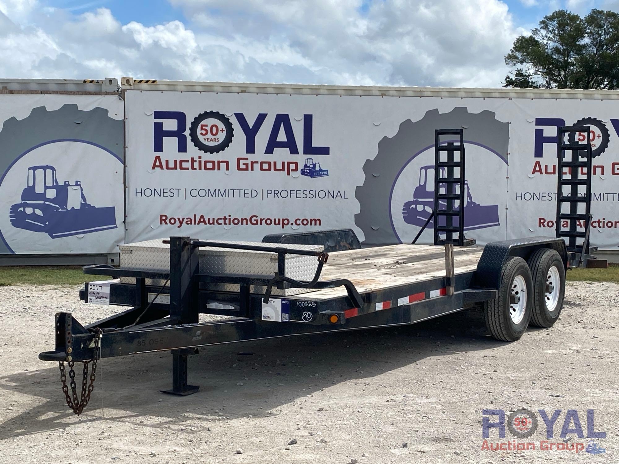 2012 Big Tex 14ET-20BK 20ft T/A Flatbed Trailer (A55851)