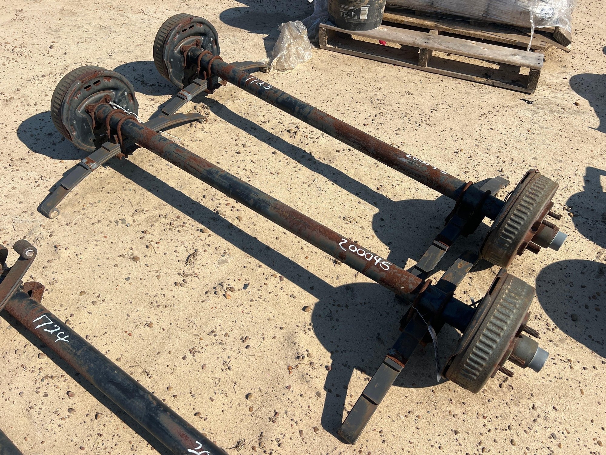 (2) UNUSED 3500# BRAKE AXLES (A51247)