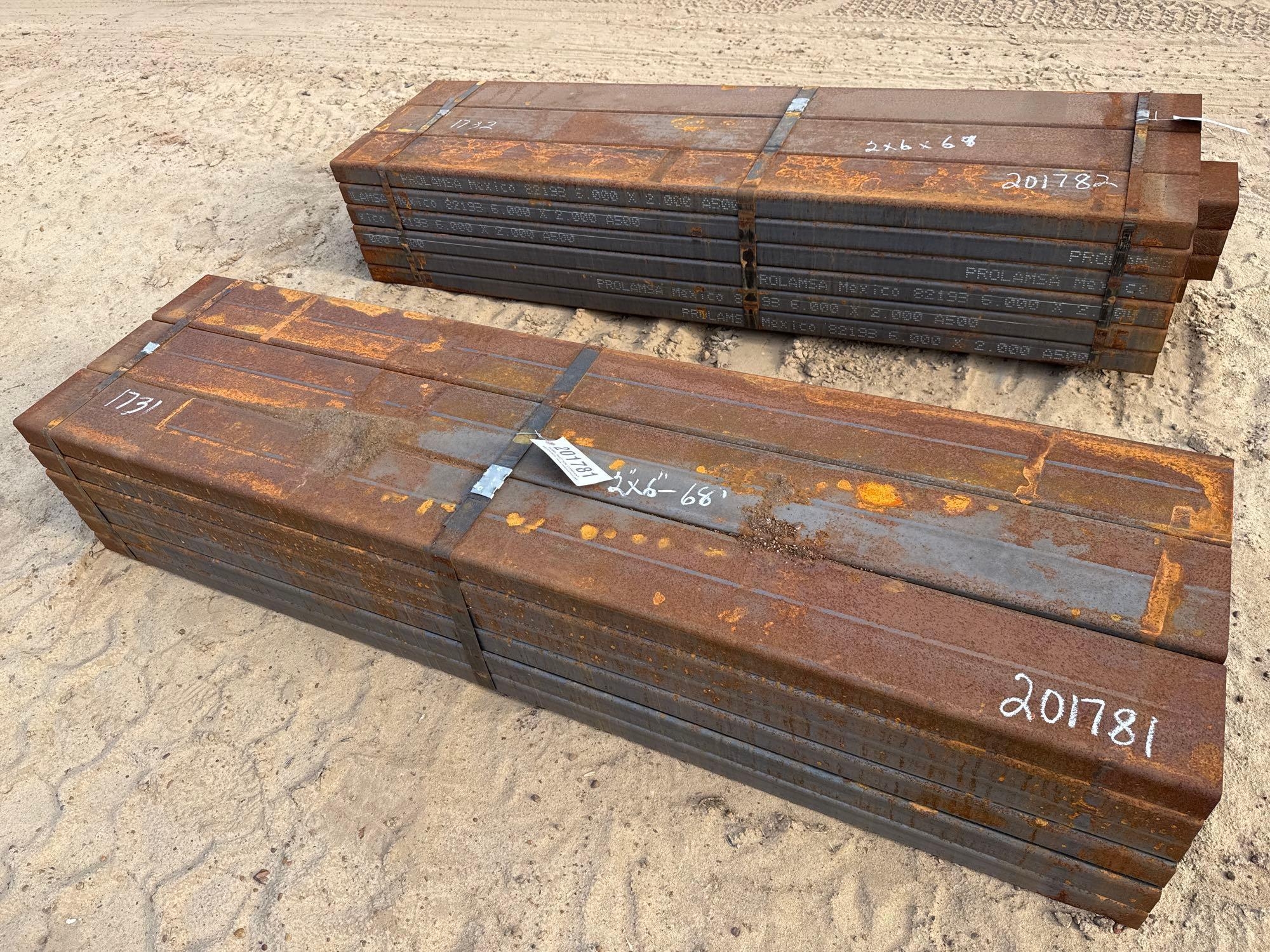 (APPROX 18) 2" X 6" X 68" TUBING (A54756)
