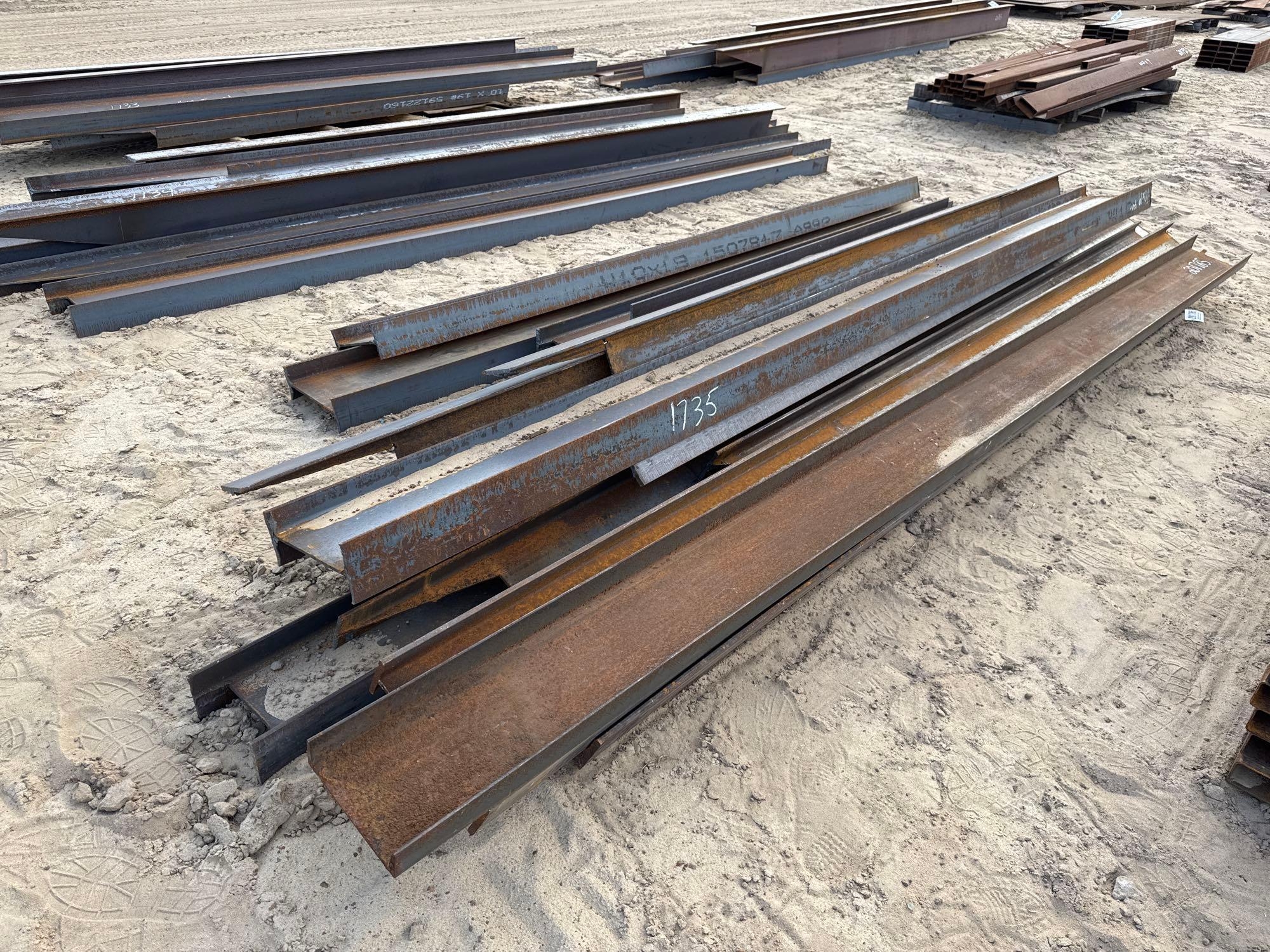(APPROX 17) 10" I-BEAMS UP TO 12' (A54756)