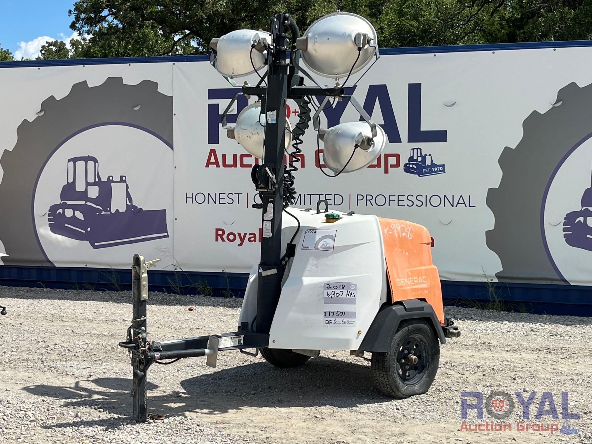 2018 Generac MLT6SM-STD3 6kW Towable Light Tower (A49461)