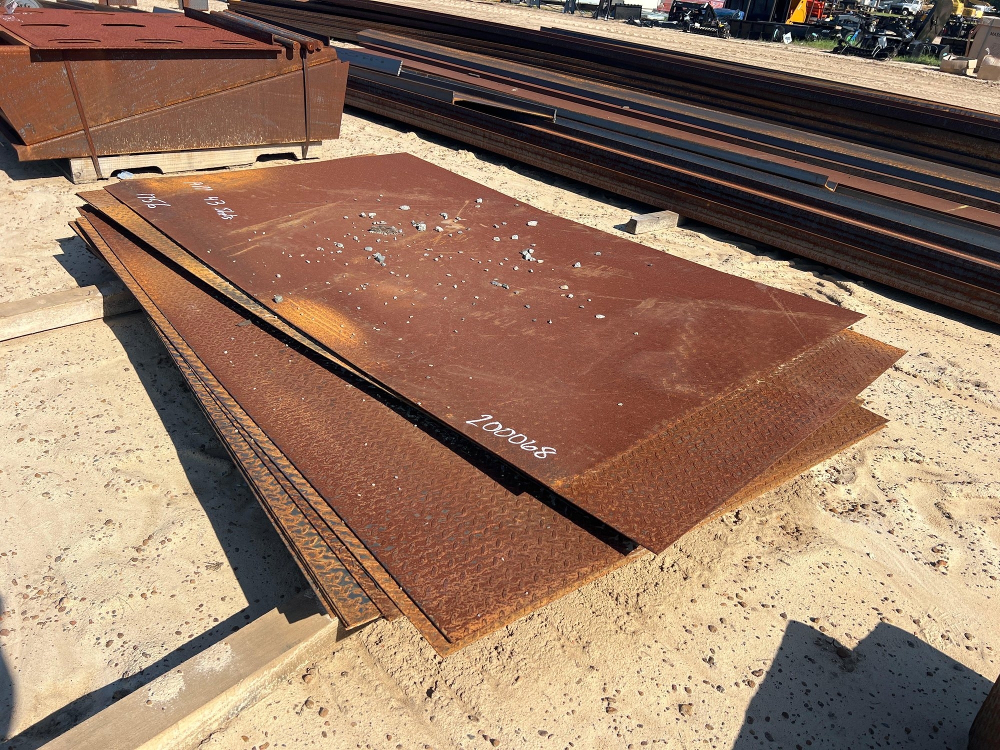 1/8" X 41" W X 81"L DIAMOND PLATE STEEL SHEETS (A51247)