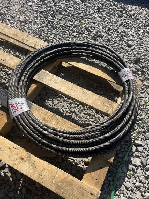 100' Roll of new 5/8"/16mm Crane Cable  (A52384)