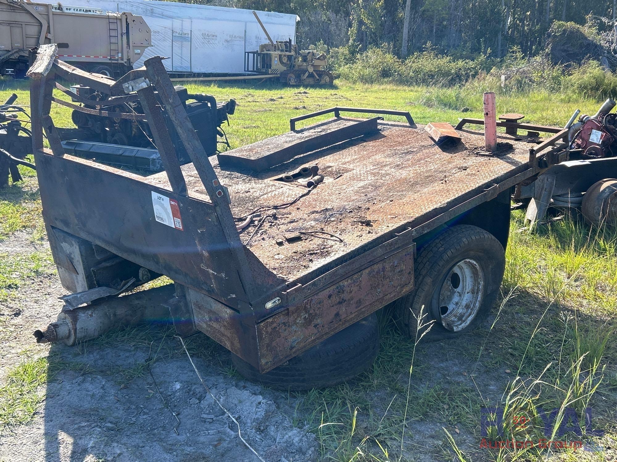 8ft Flatbed Truck Body with Axle (A55851)