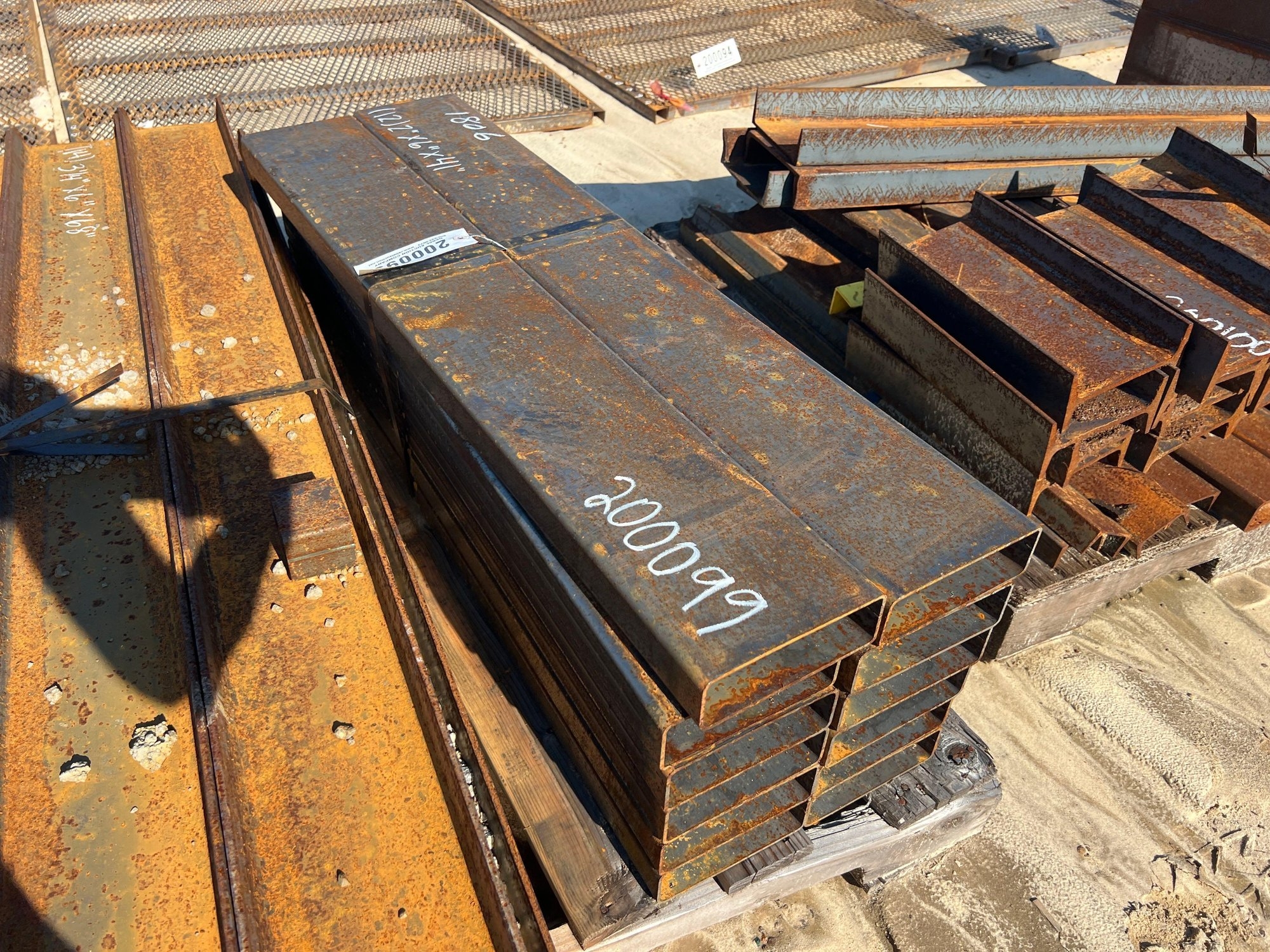 (APPROX 12) 2" X 6" X 41" IRON TUBING (A51247)