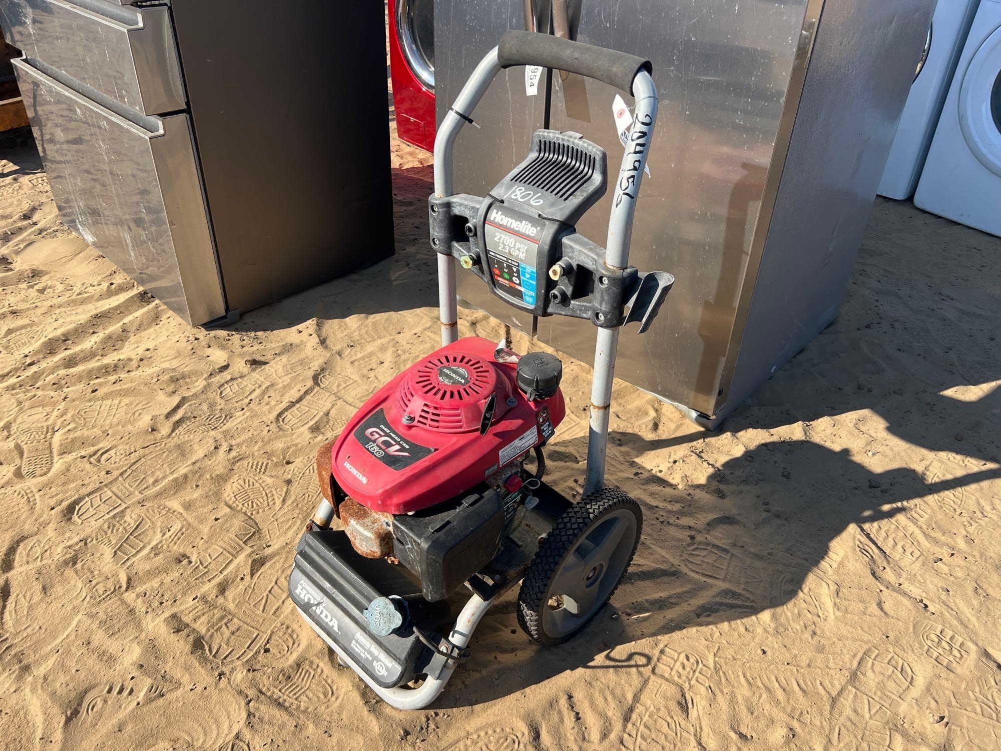 HOMELITE 2700 PSI 2.3 GPM PRESSURE WASHER (A57192)