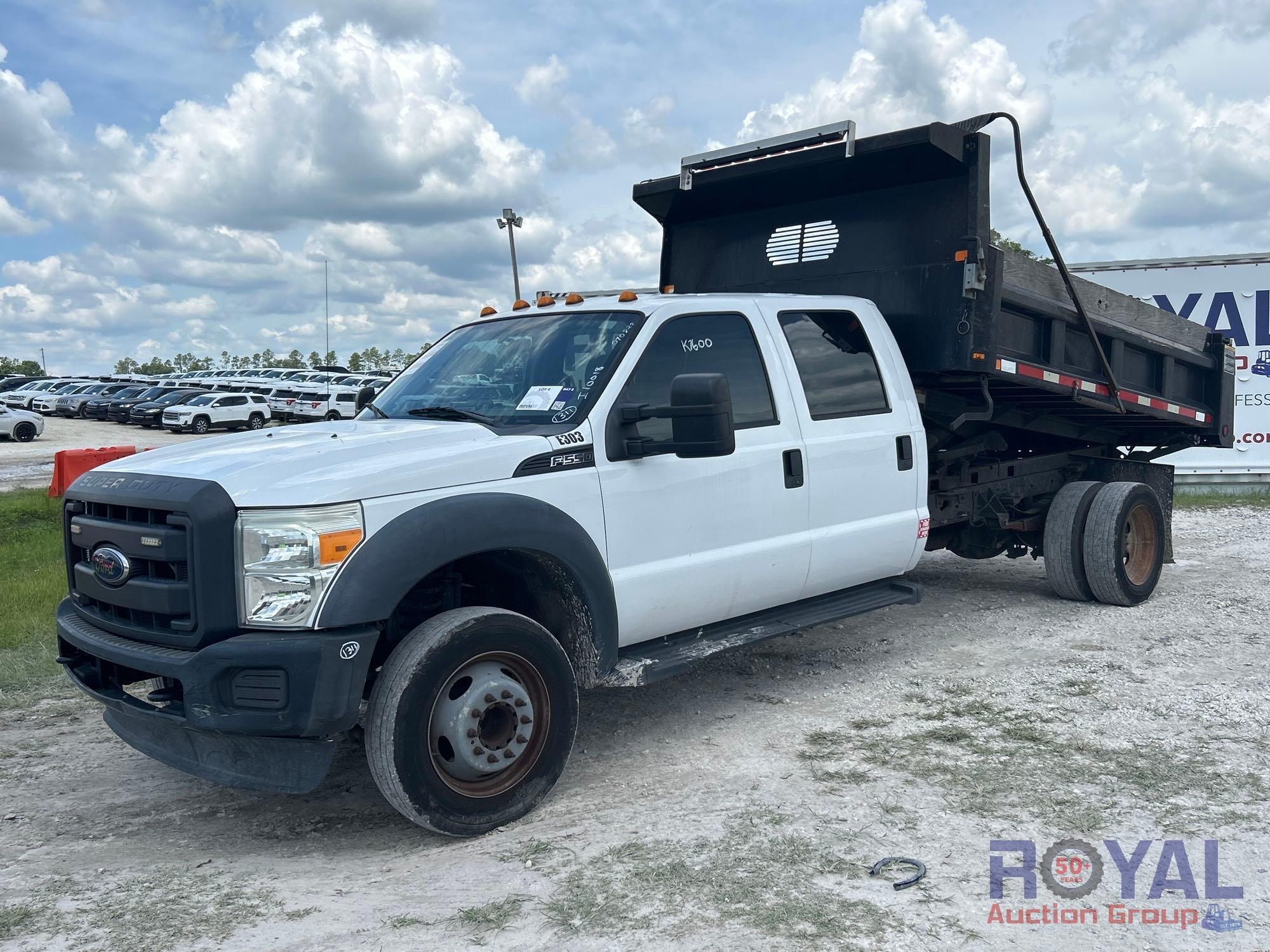 2016 Ford F-550 Crew Cab Mason Dump Truck (A51691)