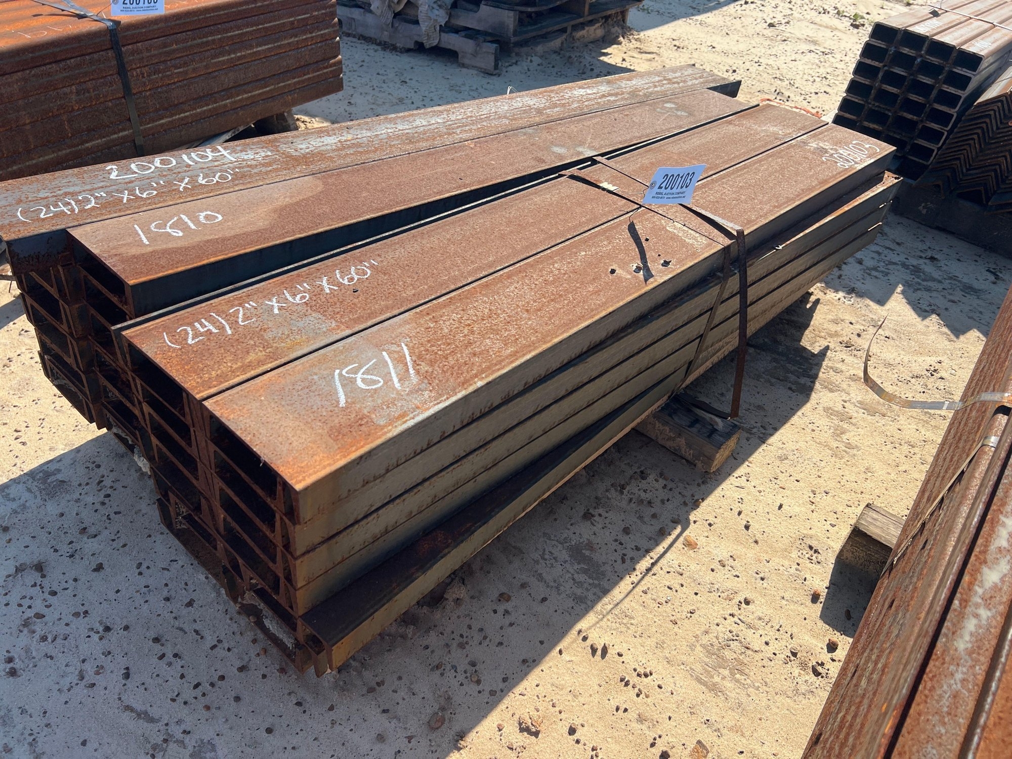 (APPROX 24) 2" X 6" X 60" CHANNEL IRON (A51247)
