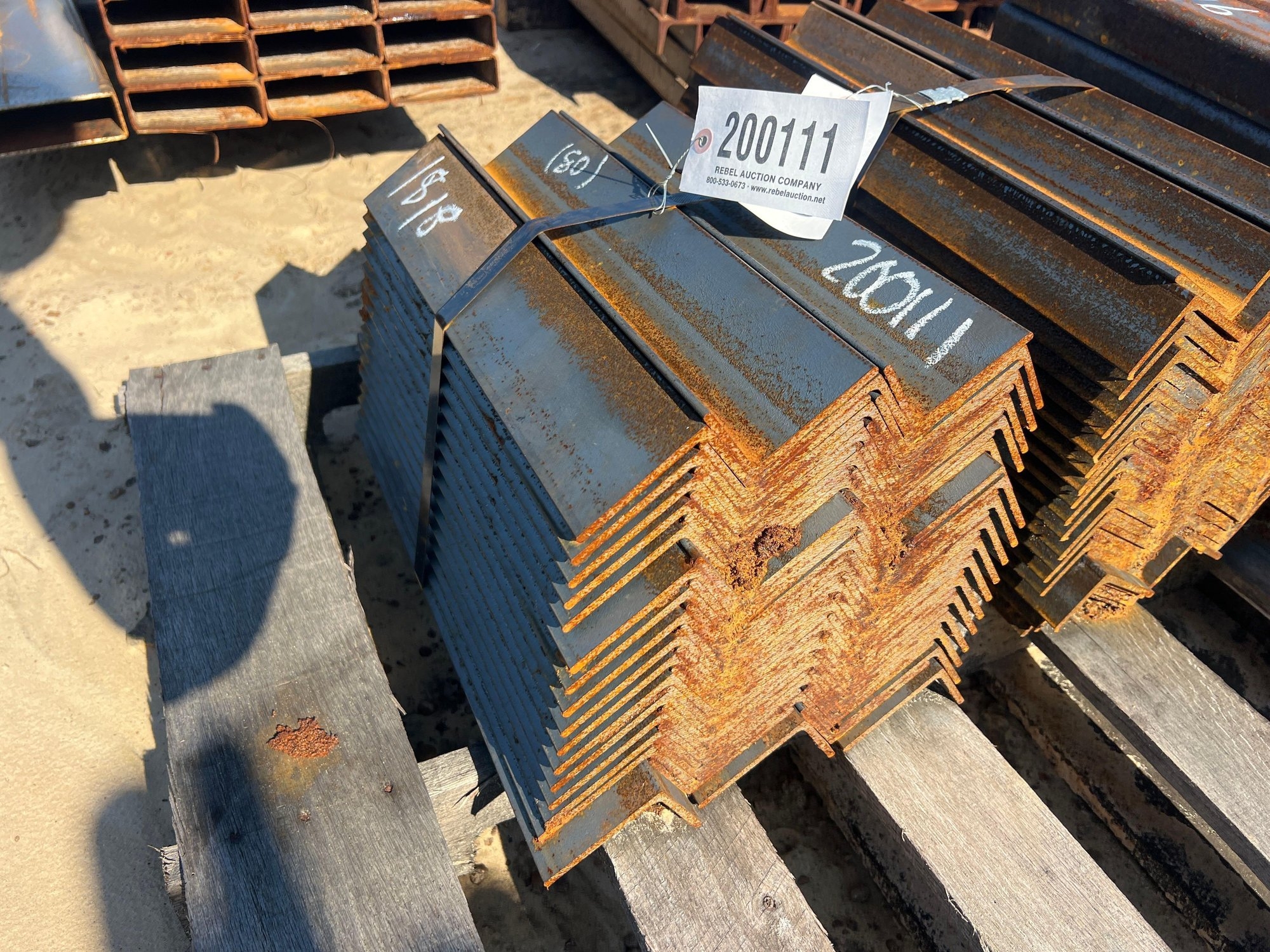 (APPROX 80) 2" X 3" X 16 3/4" ANGLE IRON (A51247)