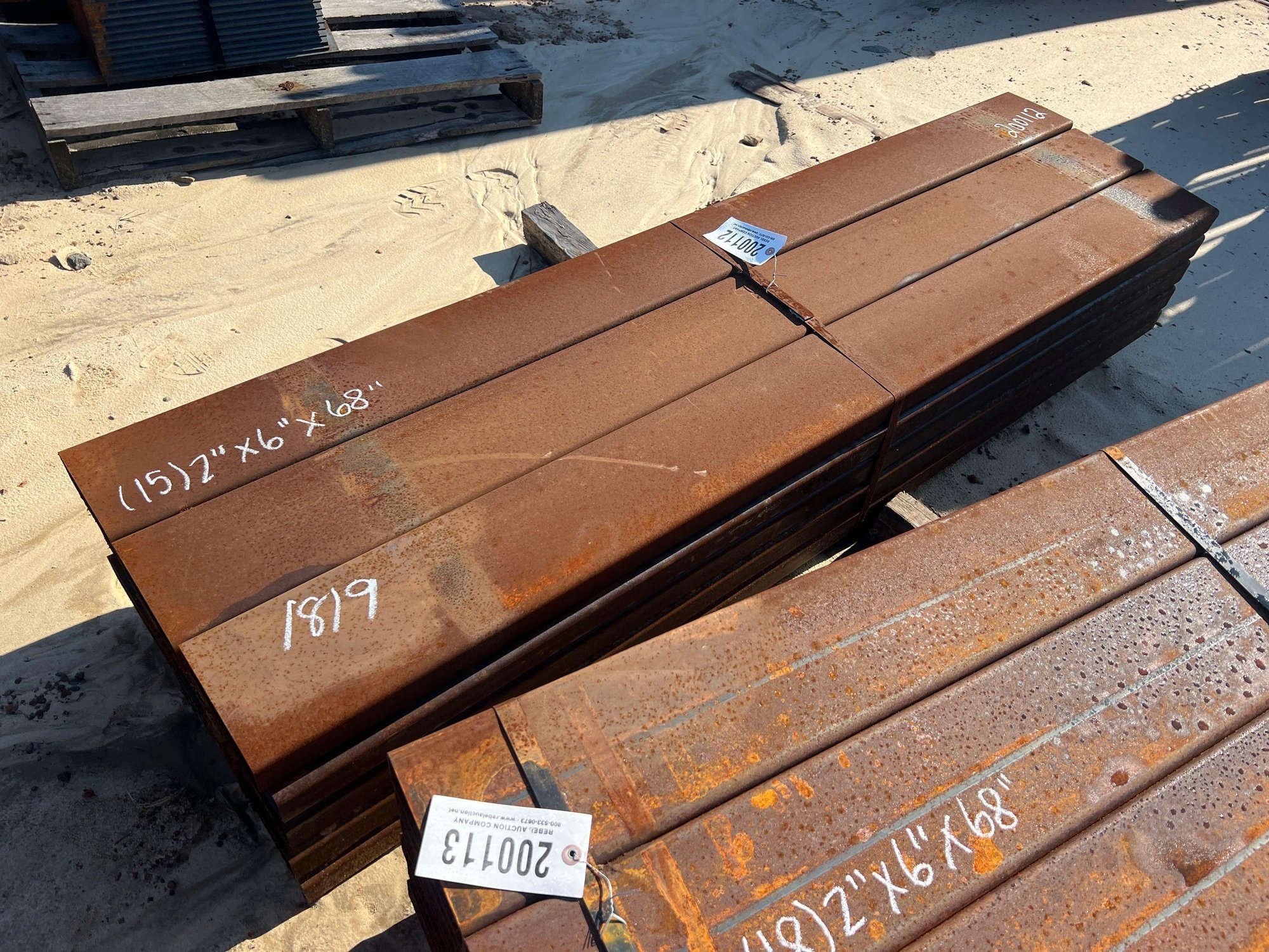 (APPROX 15) 2" X 6" X 68" THICK TUBING (A51247)