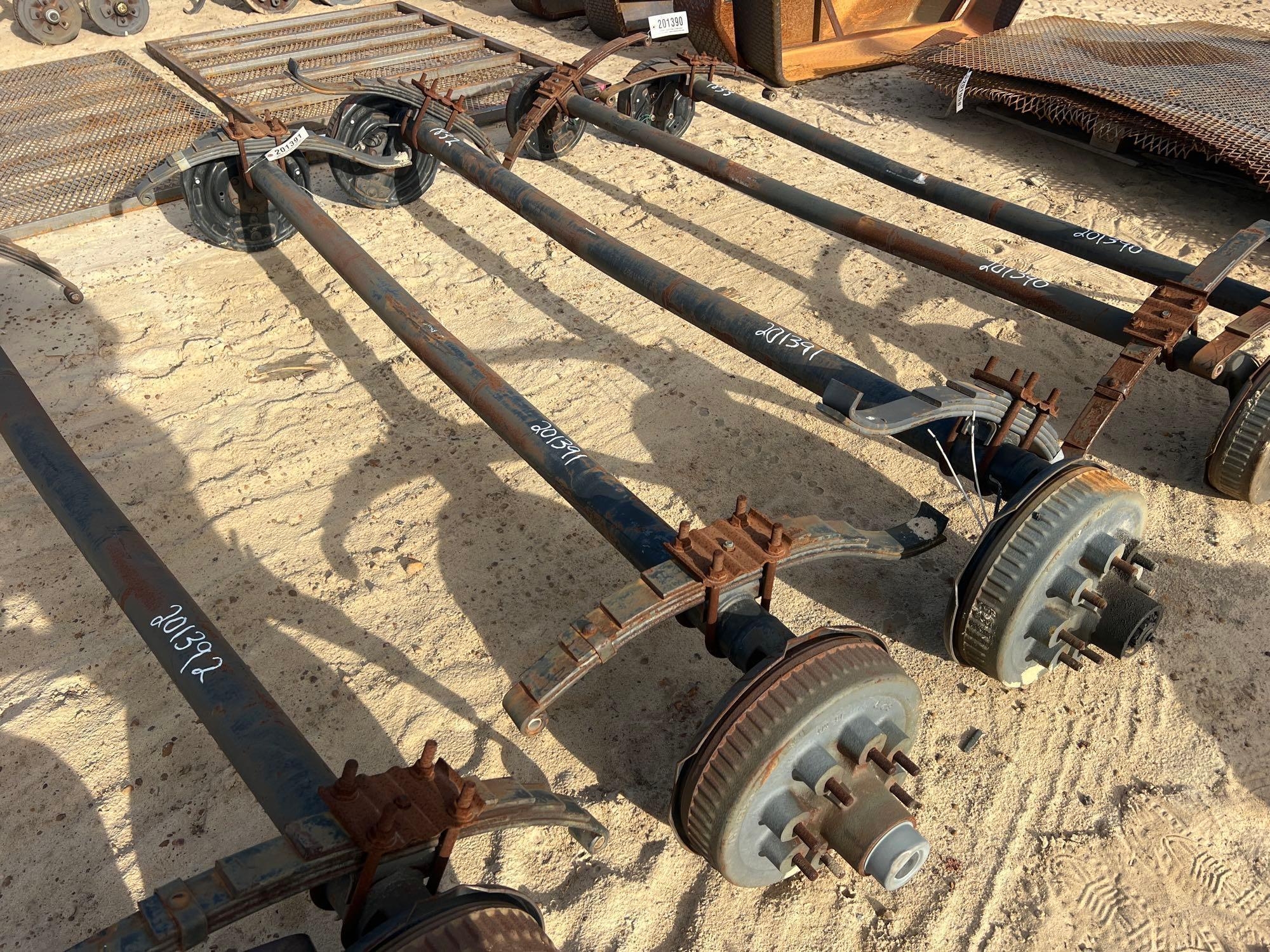 UNUSED (2) 7000# DROP AXLES W/ BRAKES (A54756)