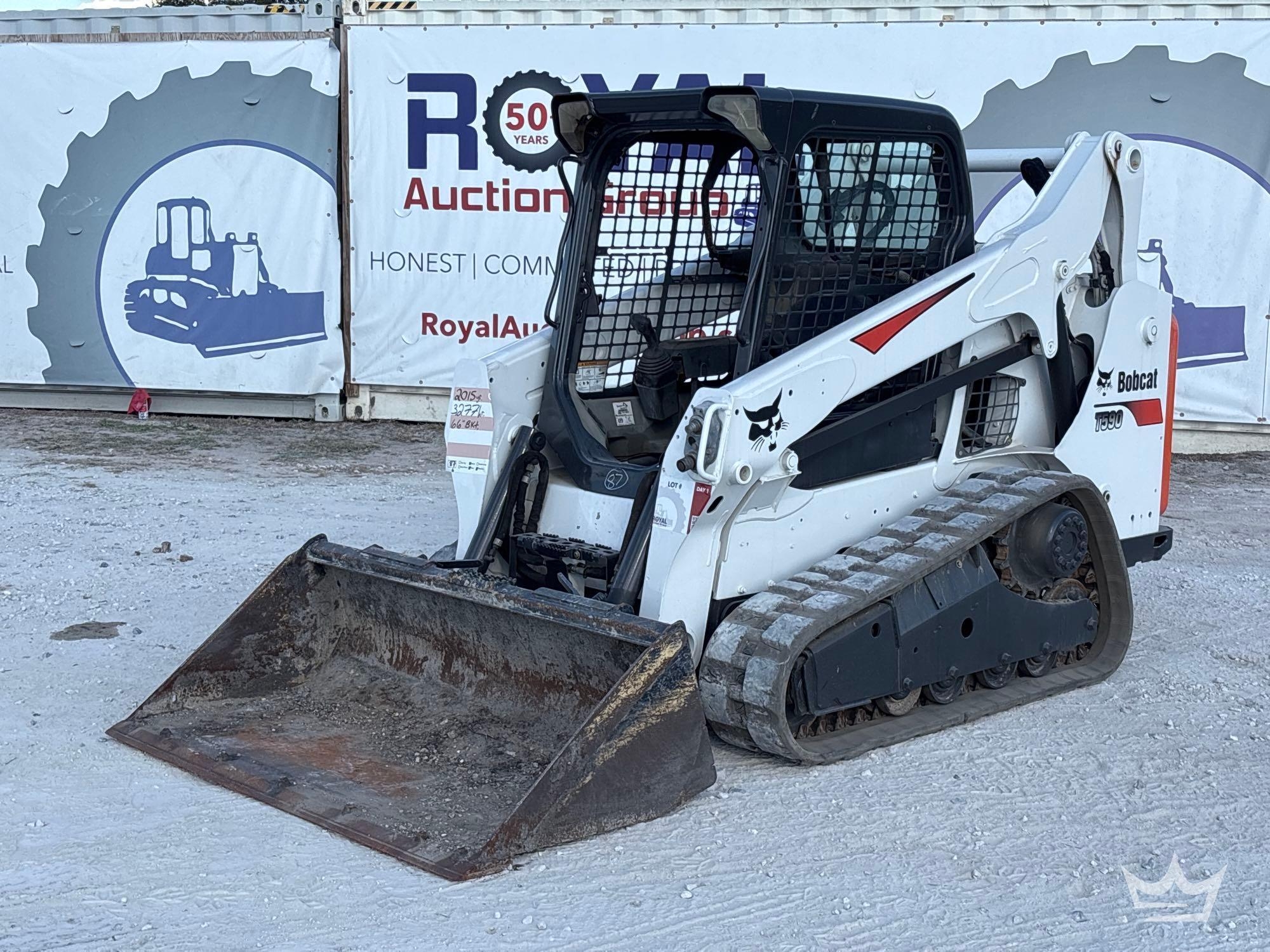 2015 Bobcat T590 Two Speed Compact Track Loader Skid Steer (A55851)