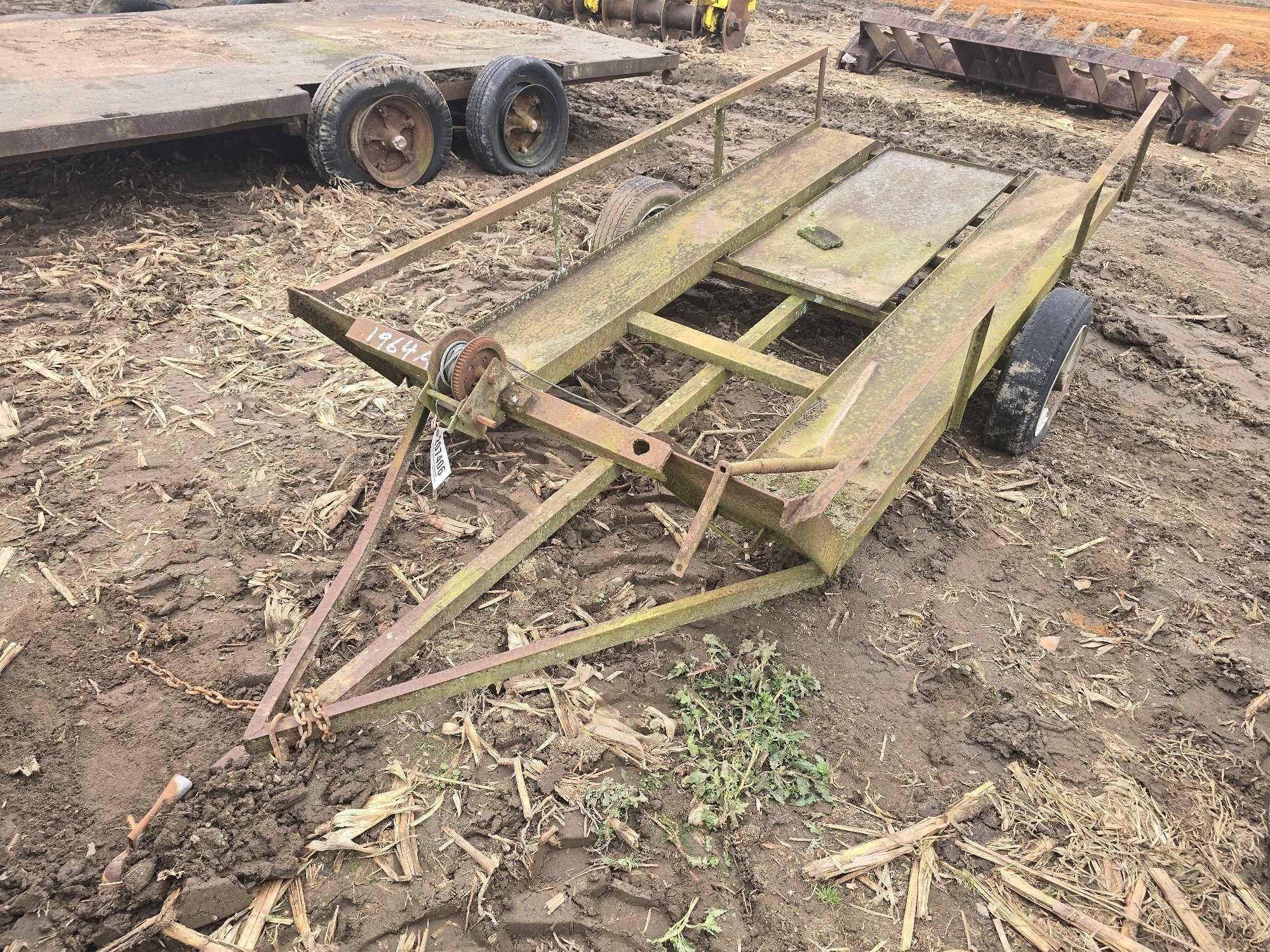 SHOPBUILT SINGLE AXLE MOTORCYCLE TRAILER (A58374)