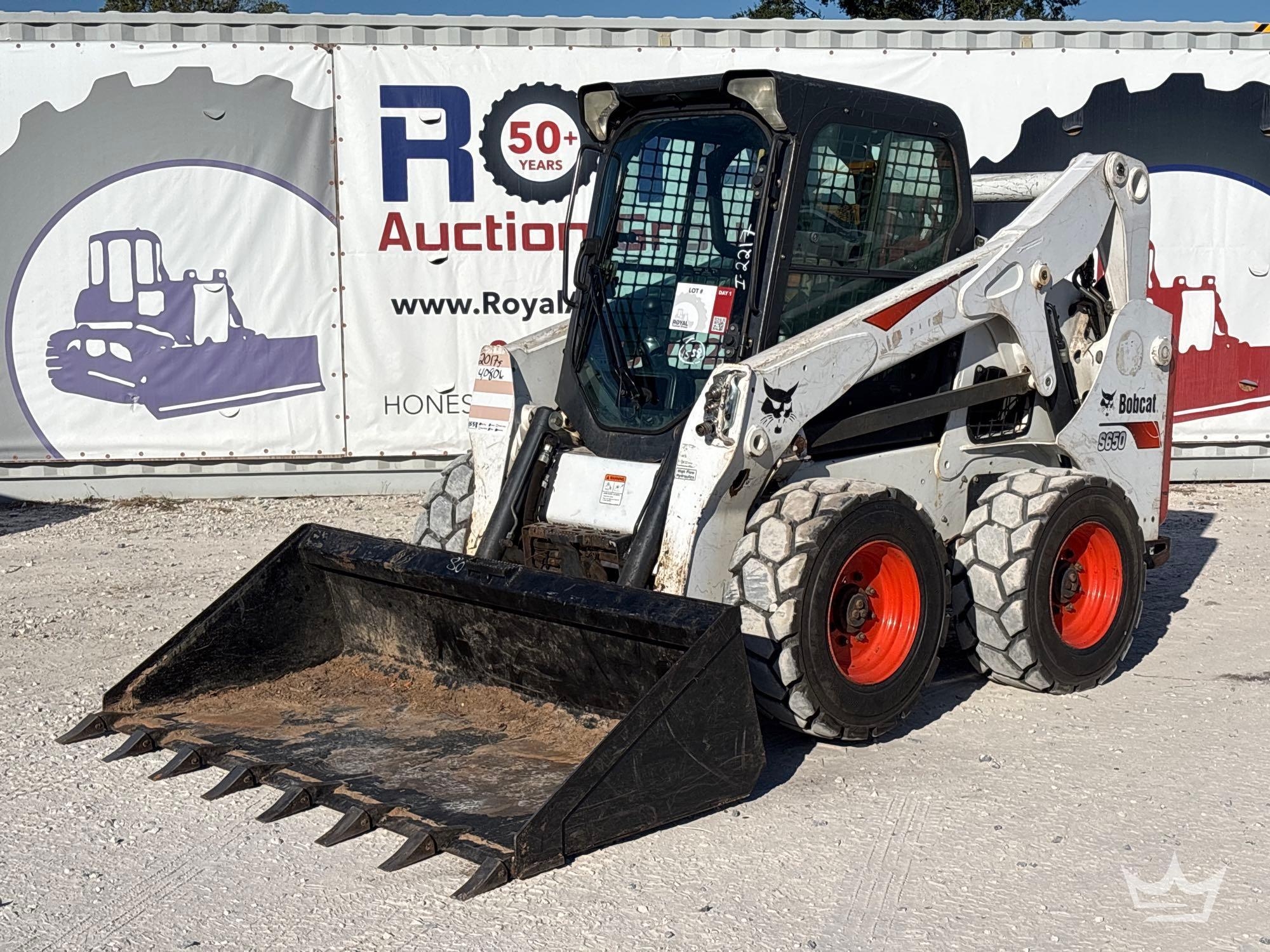 2017 Bobcat S650 High Flow Compact Wheel Loader Skid Steer (A55851)