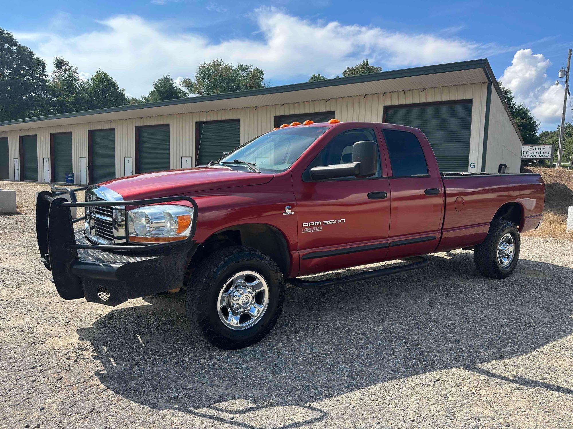 2006 Dodge Ram 3500 4x4 Pickup Truck (Diesel), VIN # 3D7LX38C36G220767 (A51572)