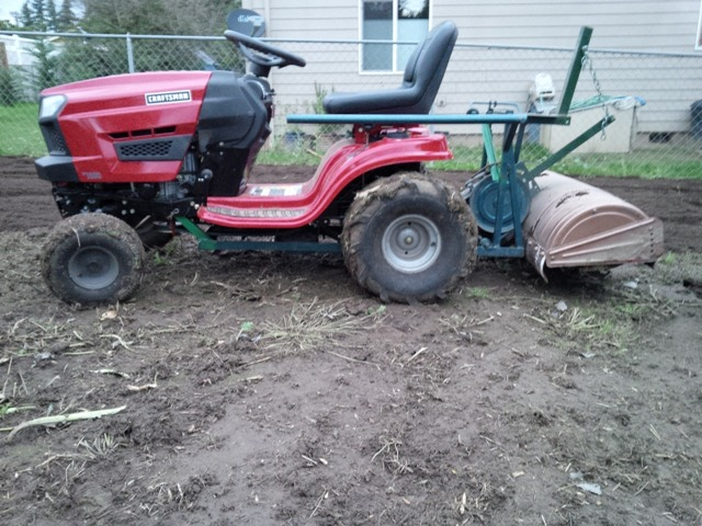 Belt Driven Tiller For Riding Lawn