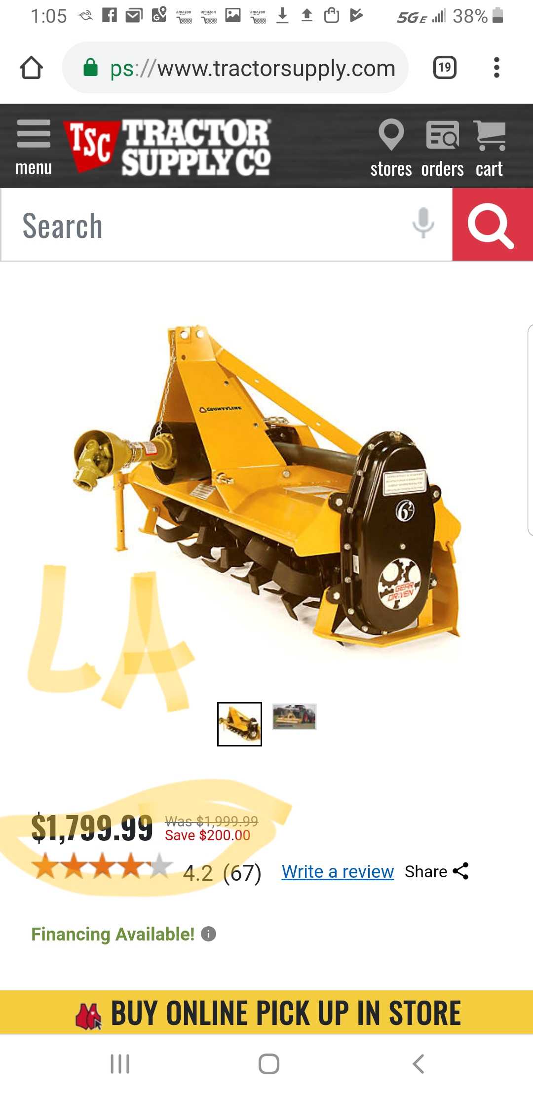 County Line 6ft Tiller edu.svet.gob.gt
