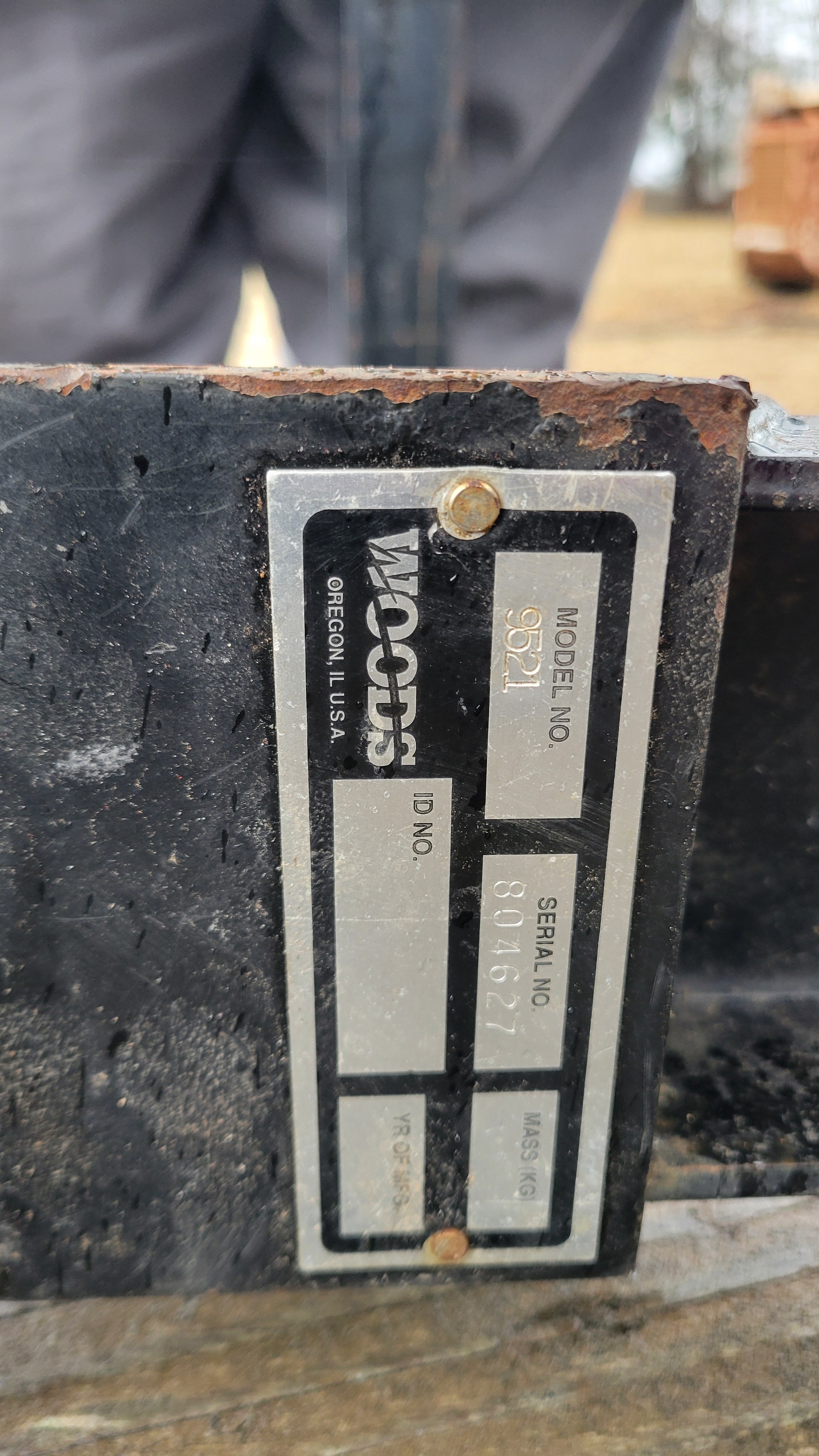 Woods 9521 backhoe subframe