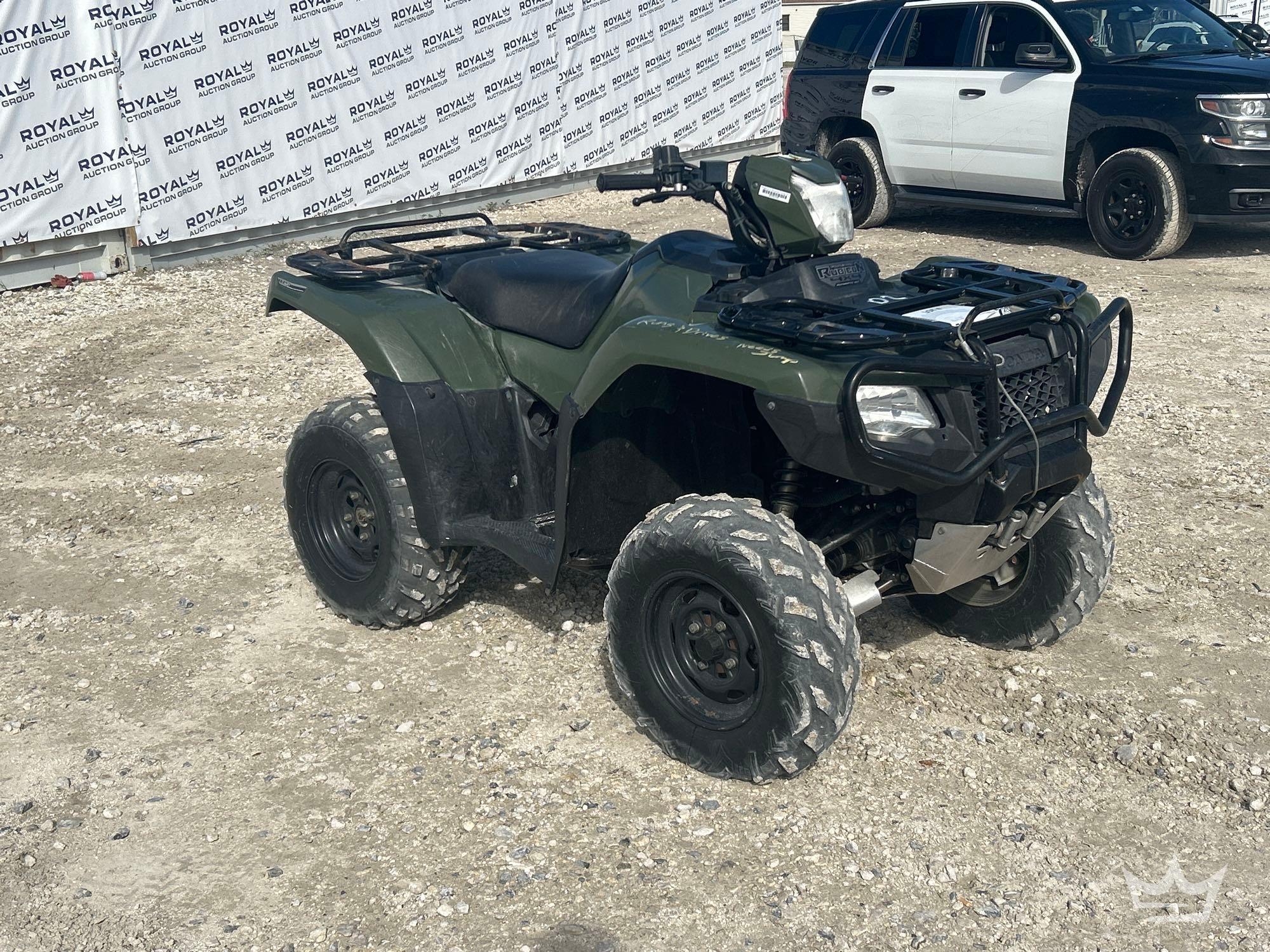 2018 Honda Rubicon TRX500FA5 4X4 ATV (A59231)