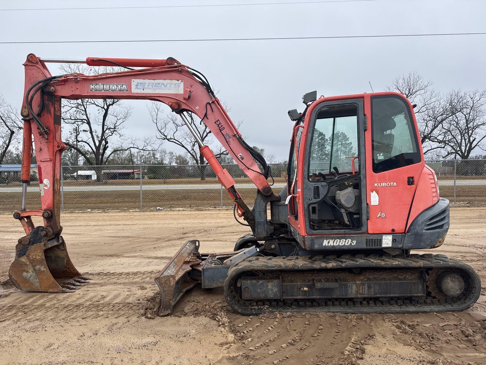 KUBOTA KX080-3 EXCAVATOR (A52709)
