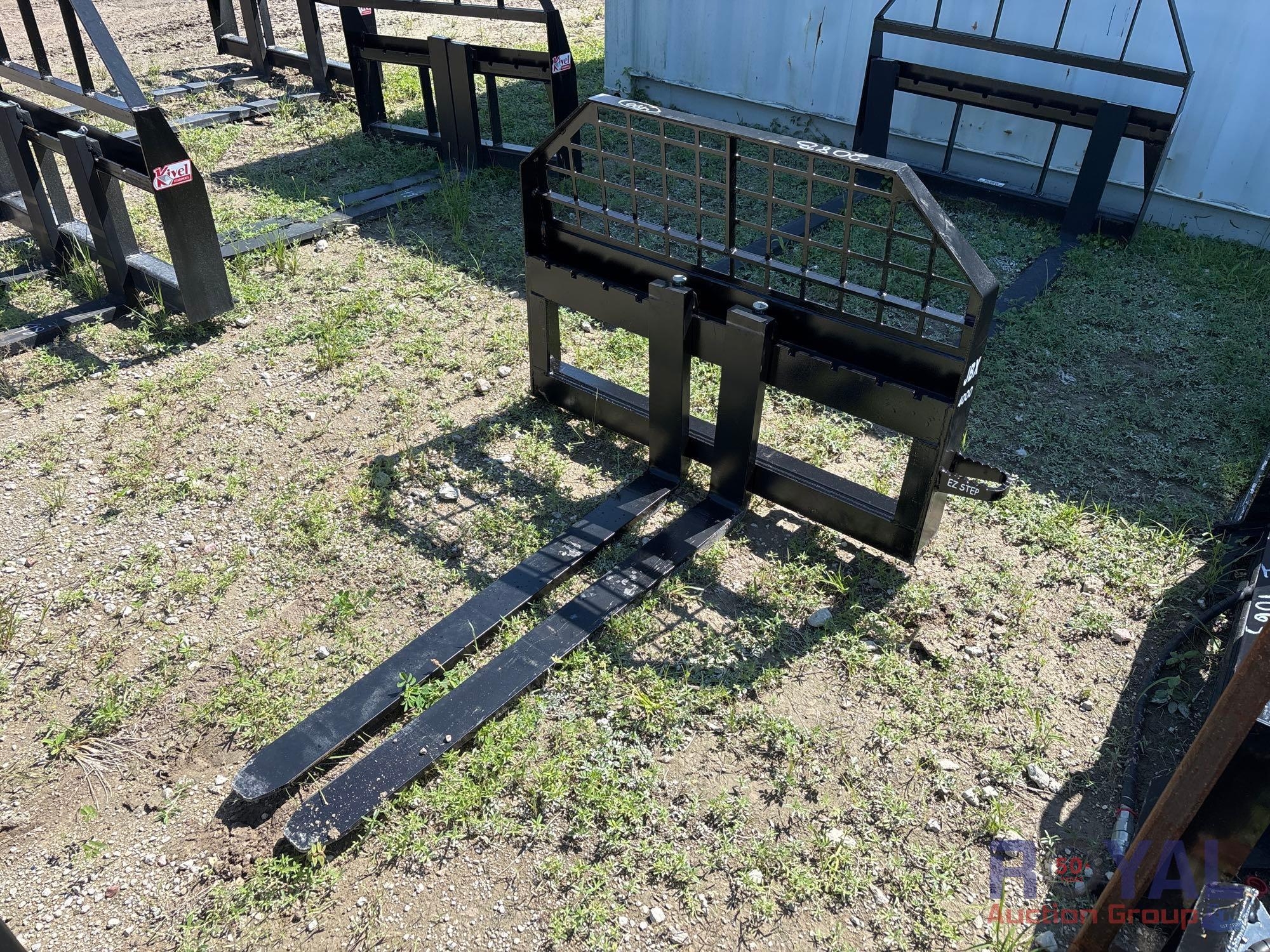 2025 JBX 4000lb 48in Forks Skid Steer Attachment (A50322)