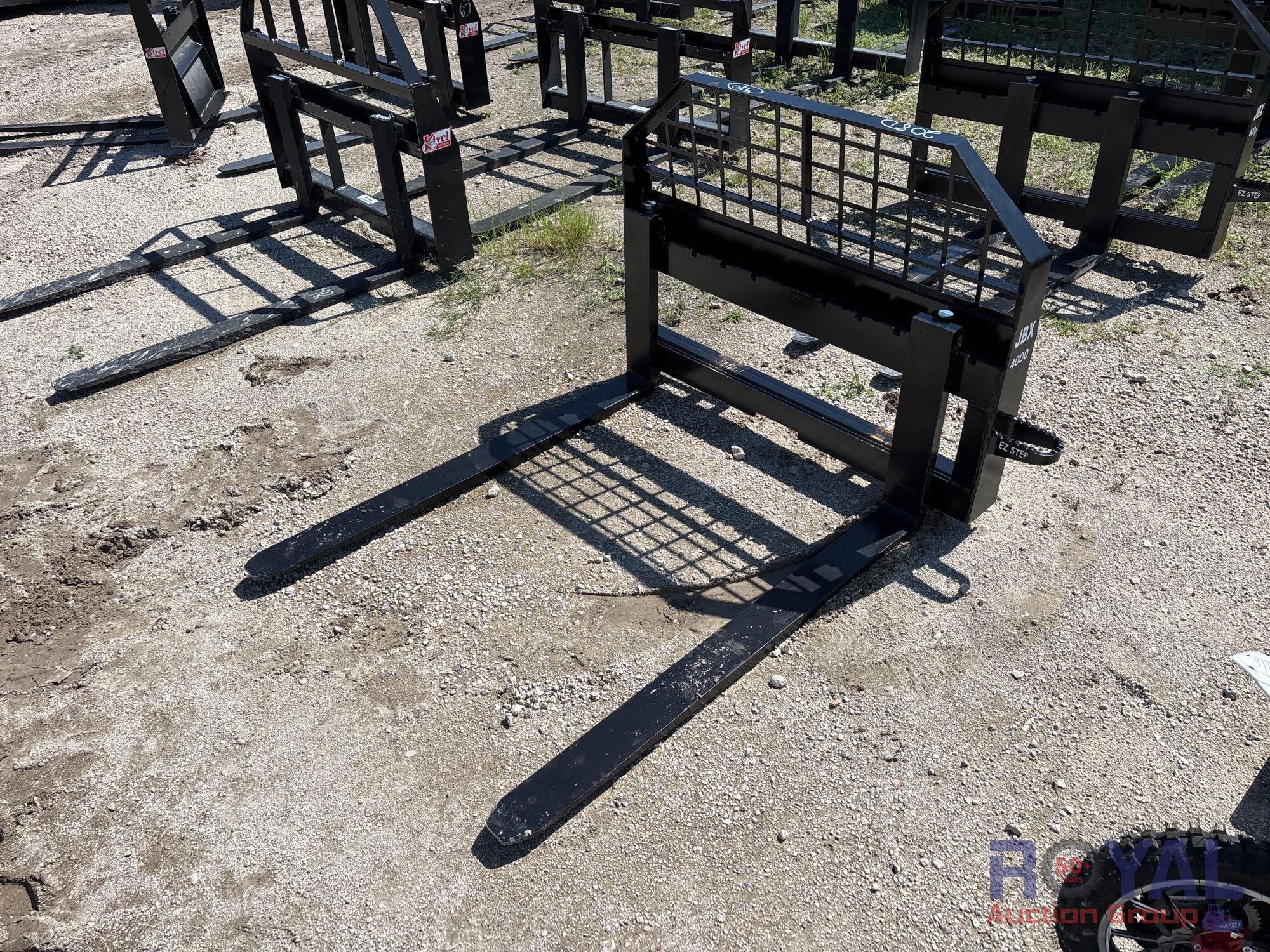 2025 JBX 4000lb 48in Forks Skid Steer Attachment (A50322)