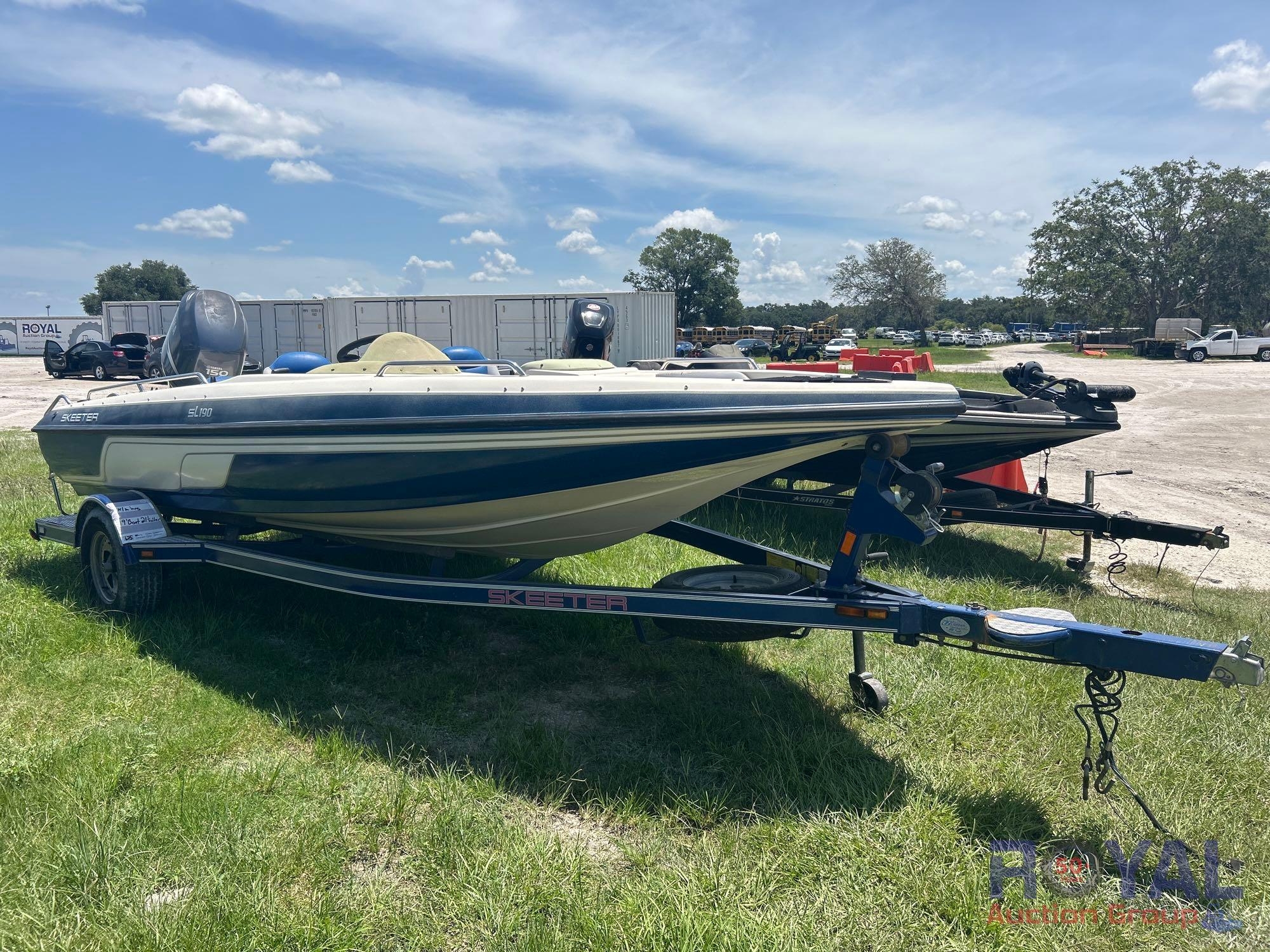 2009 Skeeter SL190 19ft Boat with 21ft Boat Trailer (A51694)