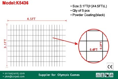 2025 K5436 UNUSED (5) Wire Mesh Panels (A53117)