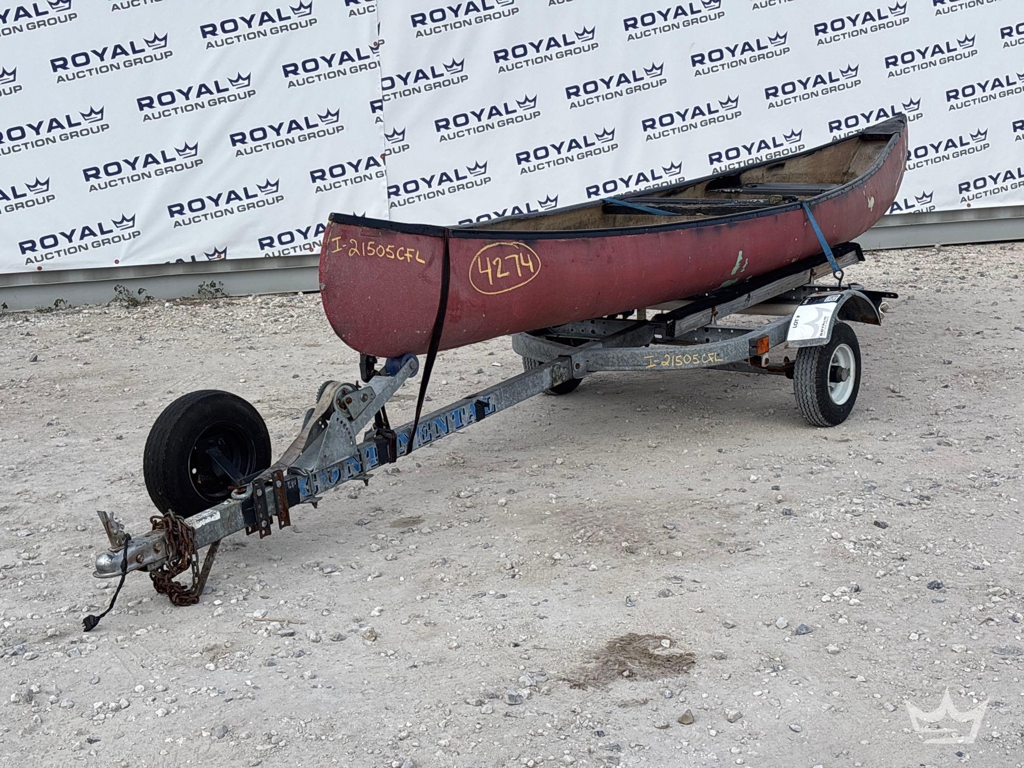 16ft. Canoe w/ 12ft. Trailer (A59231)