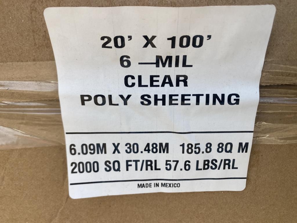 1-Pallet  20X100 6-MIL Poly Sheeting Rolls (A53117)
