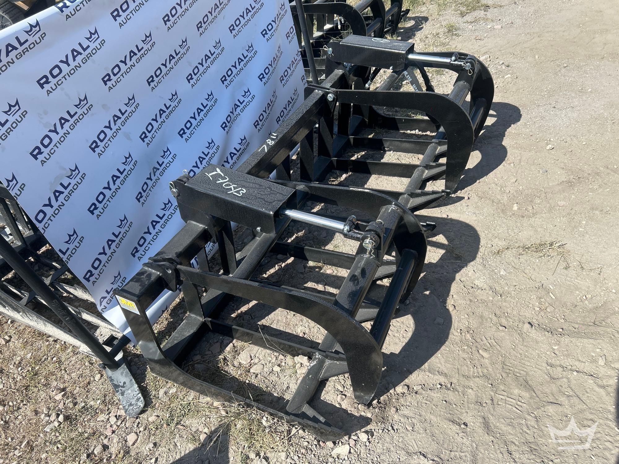 2025 JMR 78in Dual Cylinder Brush Grapple Skid Steer Attachment (A56857)