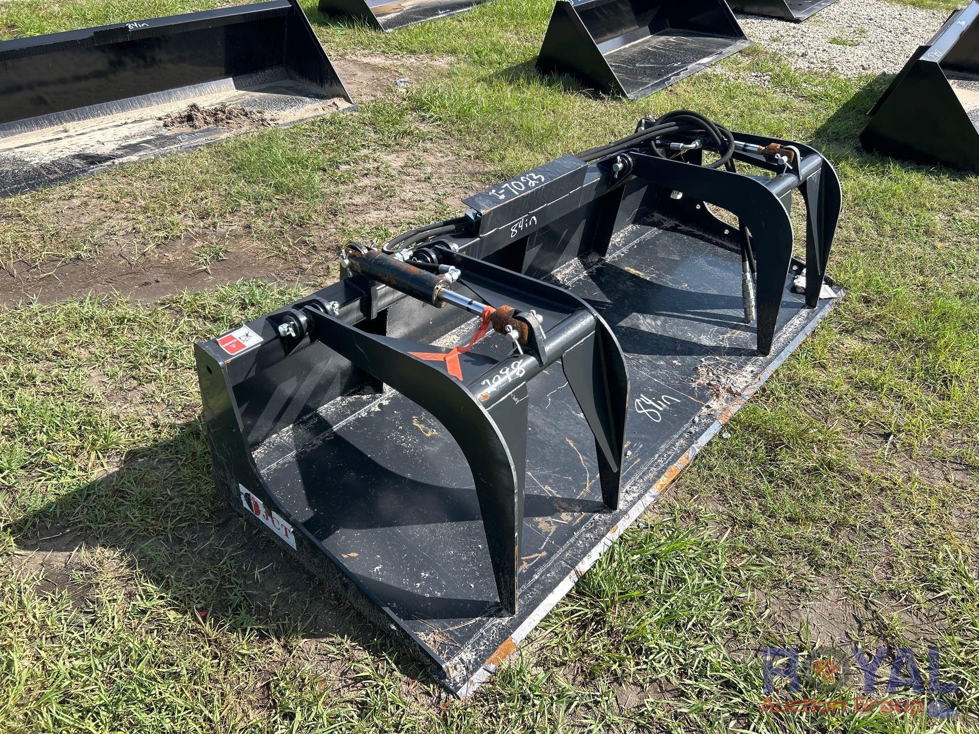 2025 84in Dual Cylinder Grapple Bucket Skid Steer Attachment (A51691)