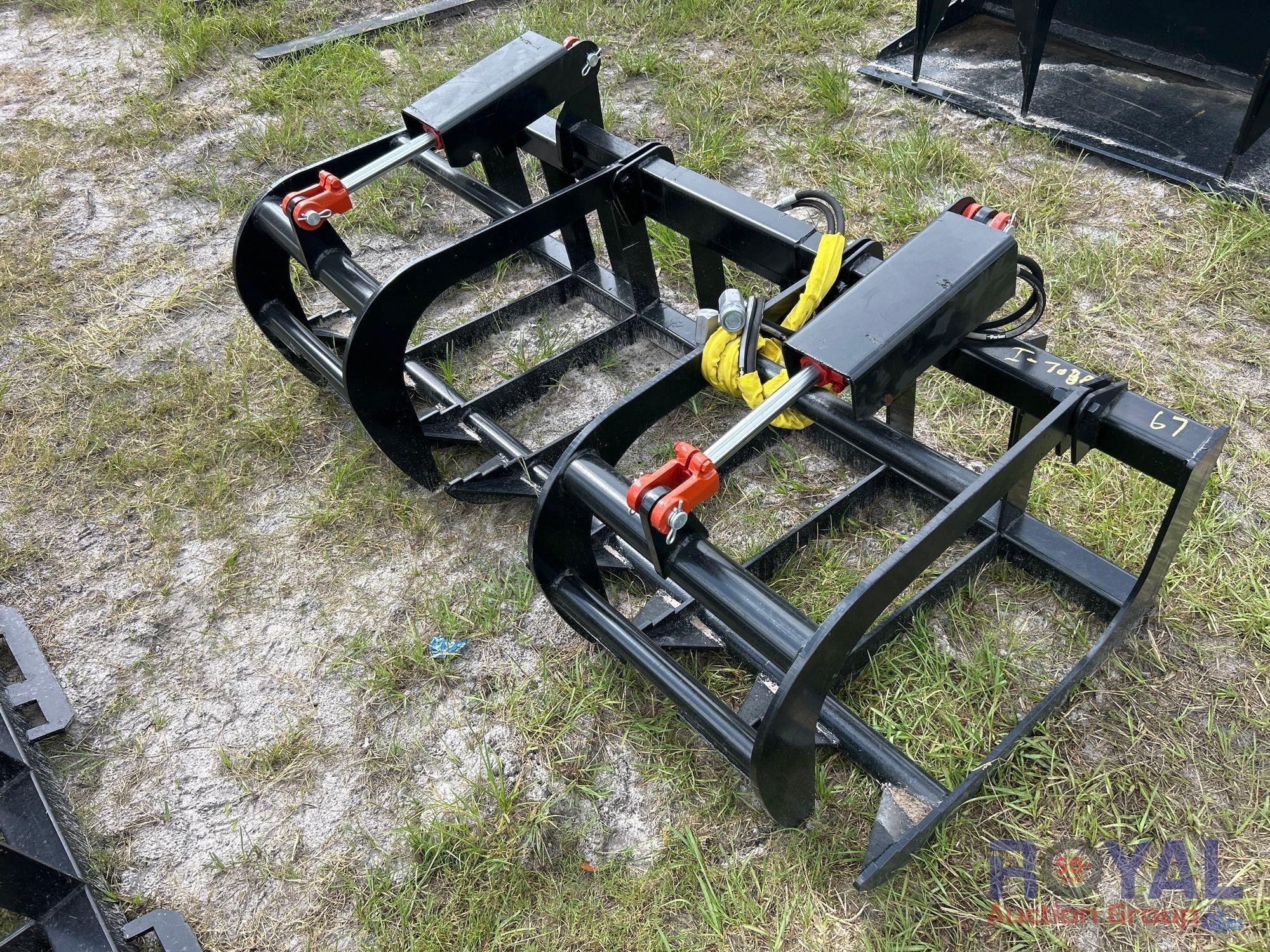 72in Dual Cylinder Grapple Skid Steer Attachment (A51691)