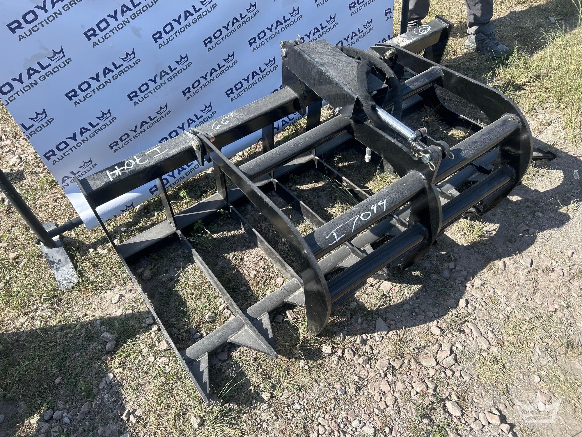 2025 JMR 66in Single Cylinder Brush Grapple Skid Steer Attachment (A56857)