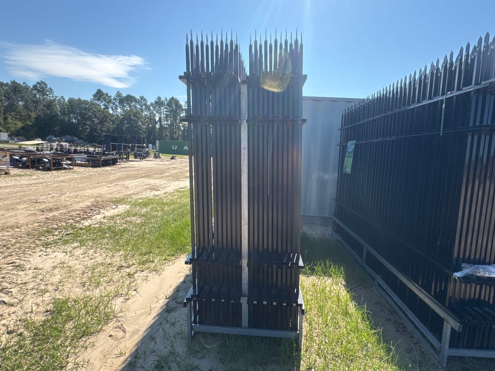 UNUSED HURRICANE F10 10' WROUGHT IRON SITE FENCE (A51248)