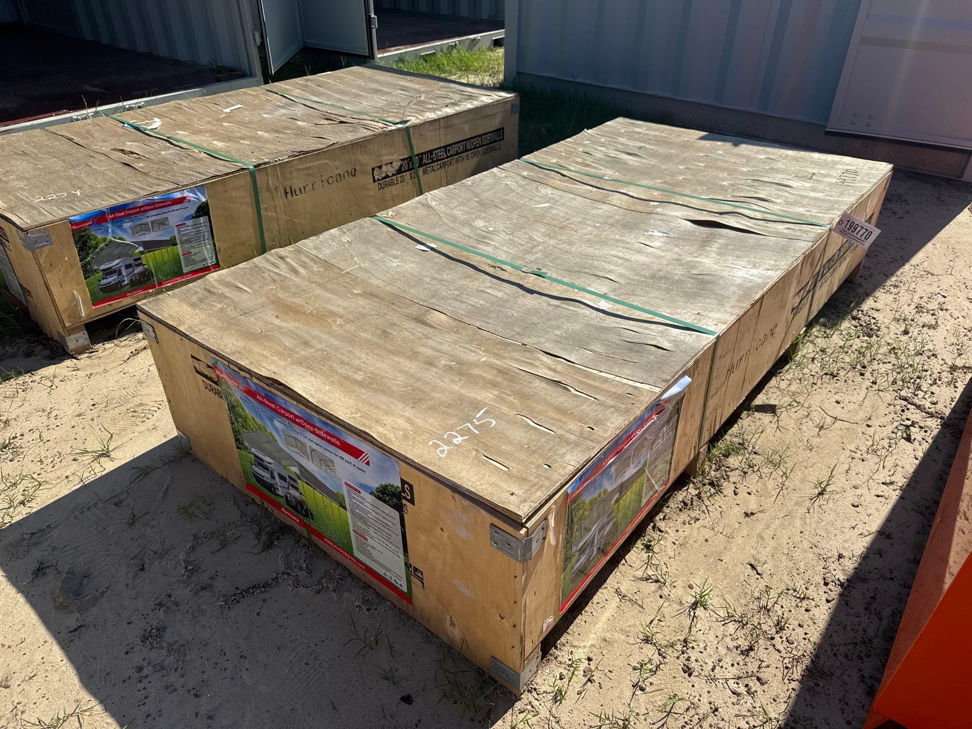 UNUSED HURRICANE MSC2020F ALL-STEEL CARPORT (A51248)