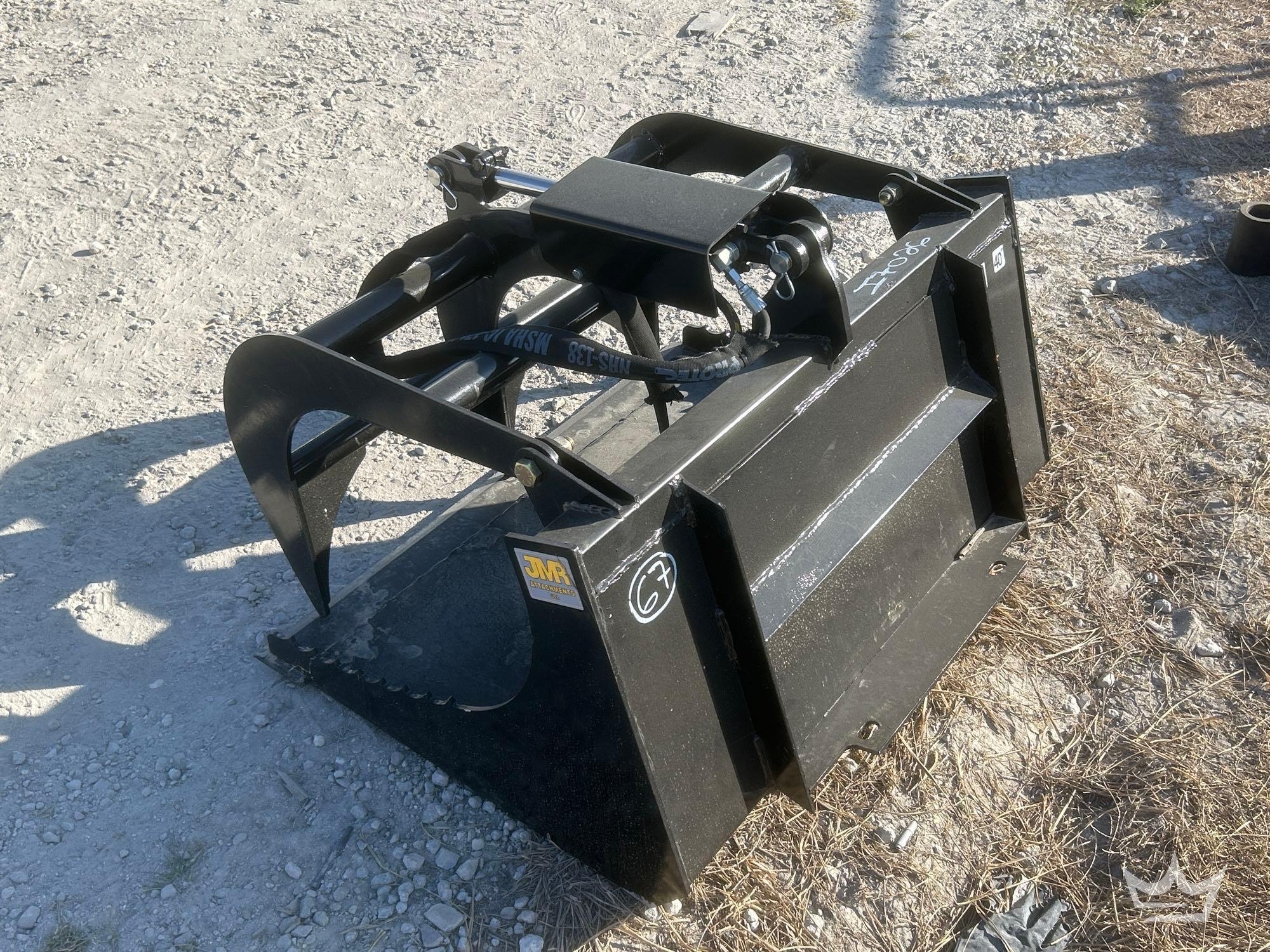 2025 JMR Single Cylinder Grapple Bucket Mini Skid Steer Attachment (A56857)