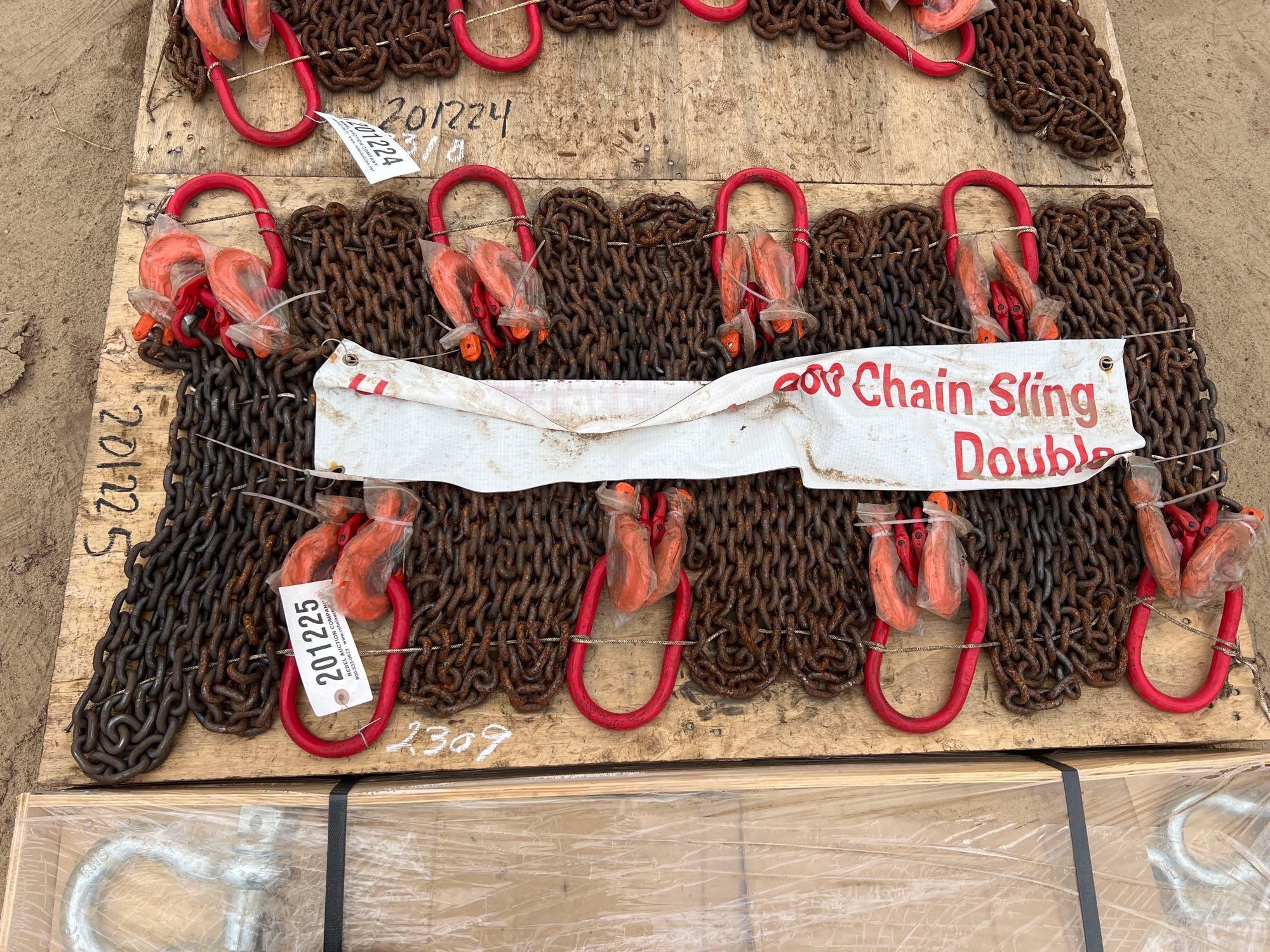 UNUSED LANDHONOR 5/16" 7' G80 DBL CHAIN SLINGS (A54757)