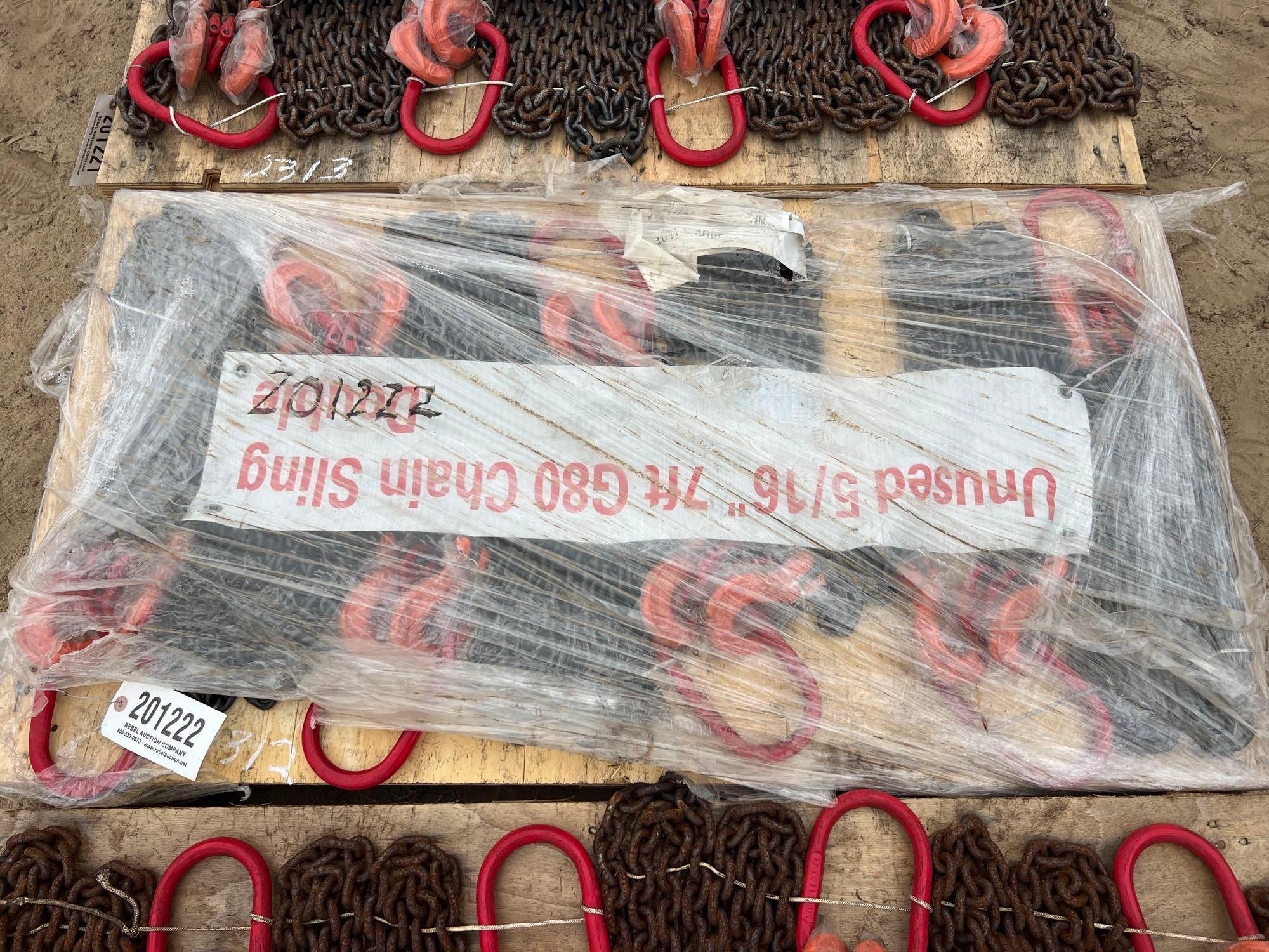 UNUSED LANDHONOR 5/16" 7' G80 DBL CHAIN SLINGS (A54757)