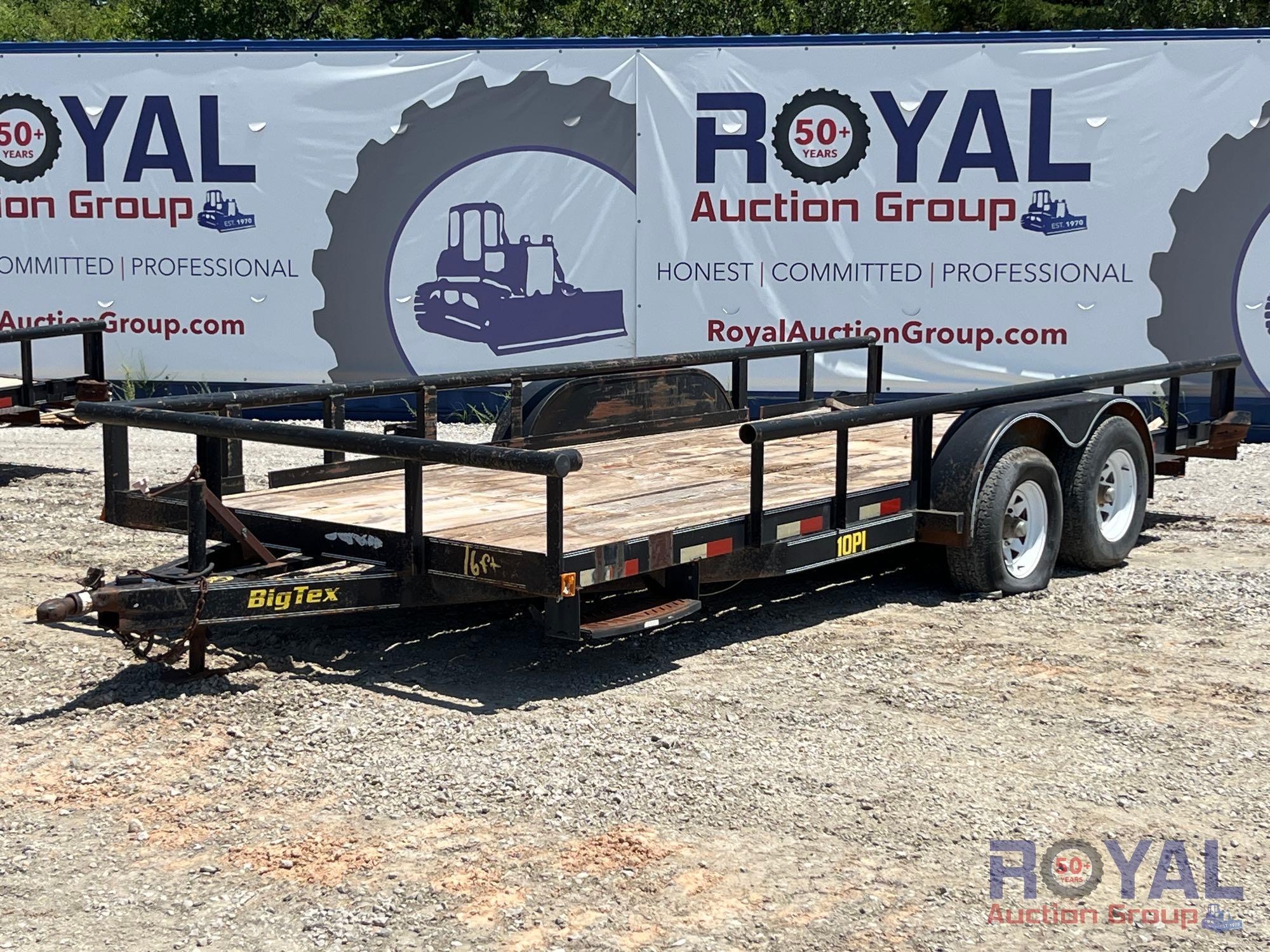 2004 Big Tex 10PI 16ft. T/A Pipe Top Utility Trailer (A49461)