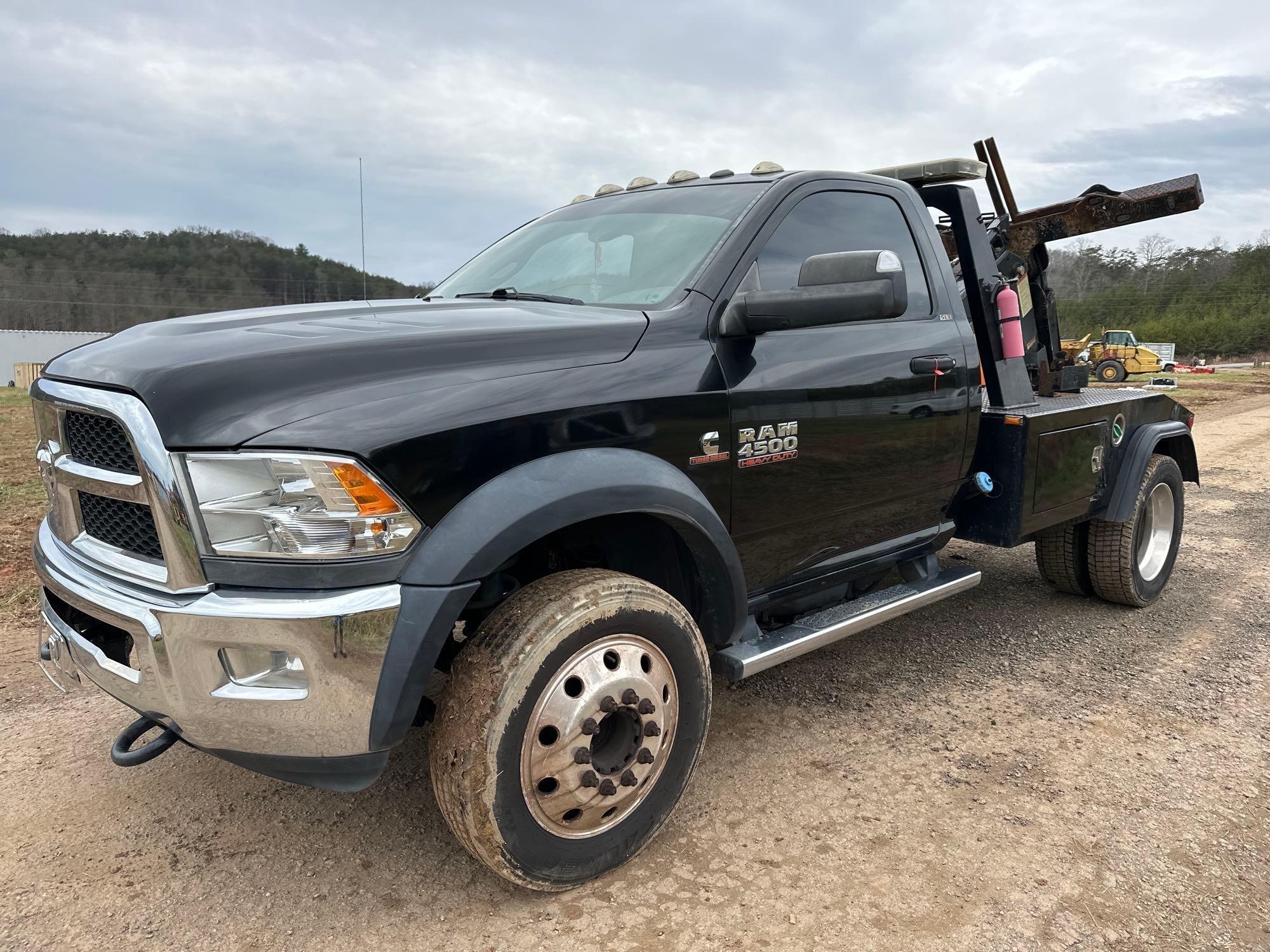 2016 Ram 4500 Wrecker/Snatch Truck, VIN # 3C7WRKAL4GG243467 (A57453)