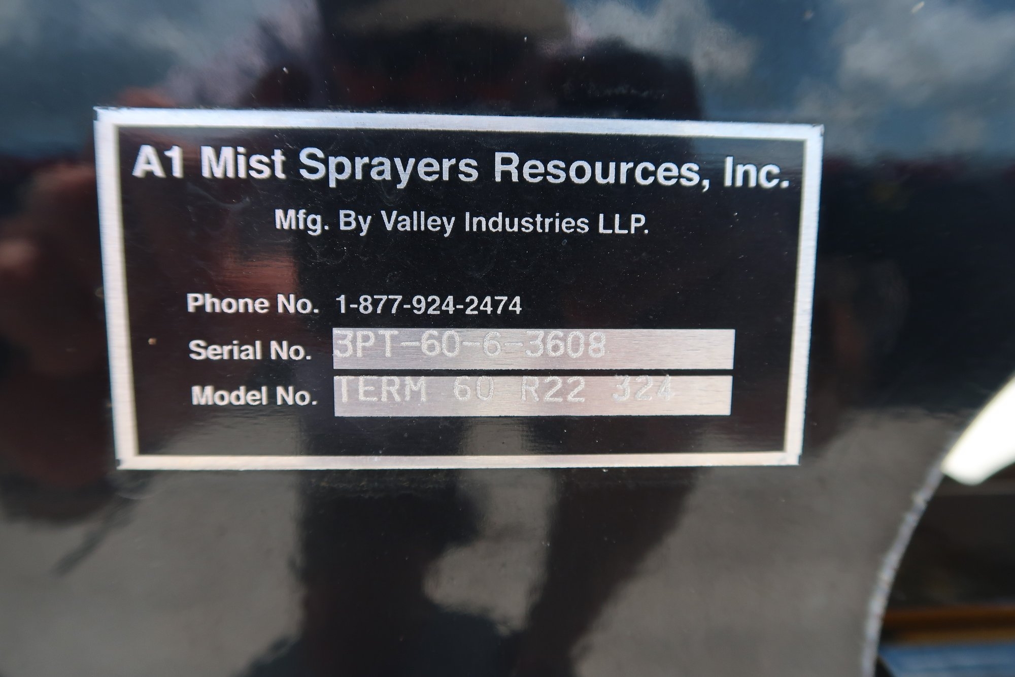 A1 MIST SPRAYERS RESOURCES, IN TERMINATOR 60 R LOT NUMBER 42 (A53084)
