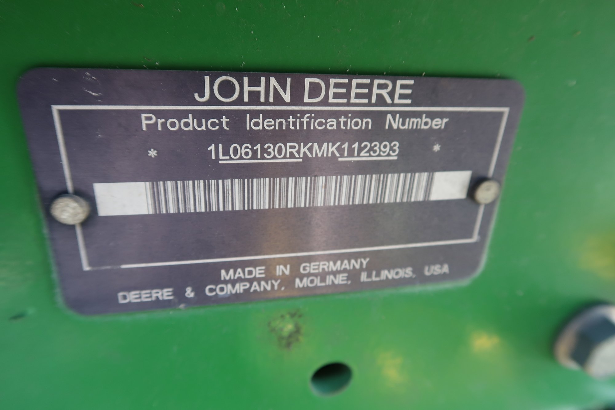 2021 JOHN DEERE 6130R LOT NUMBER 46 (A53084)