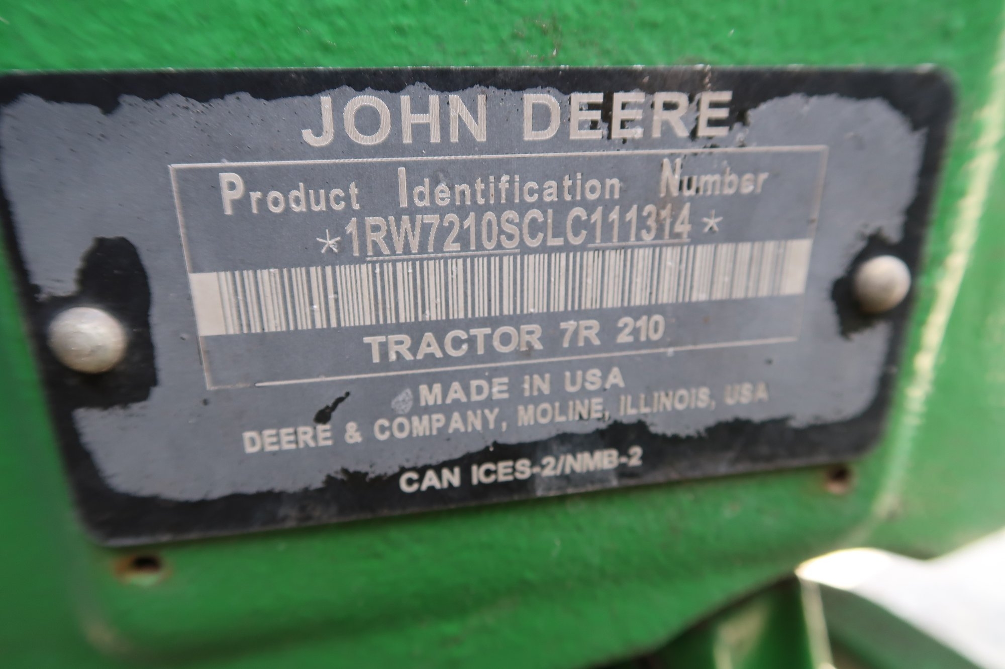2020 JOHN DEERE 7R210 LOT NUMBER 47 (A53084)