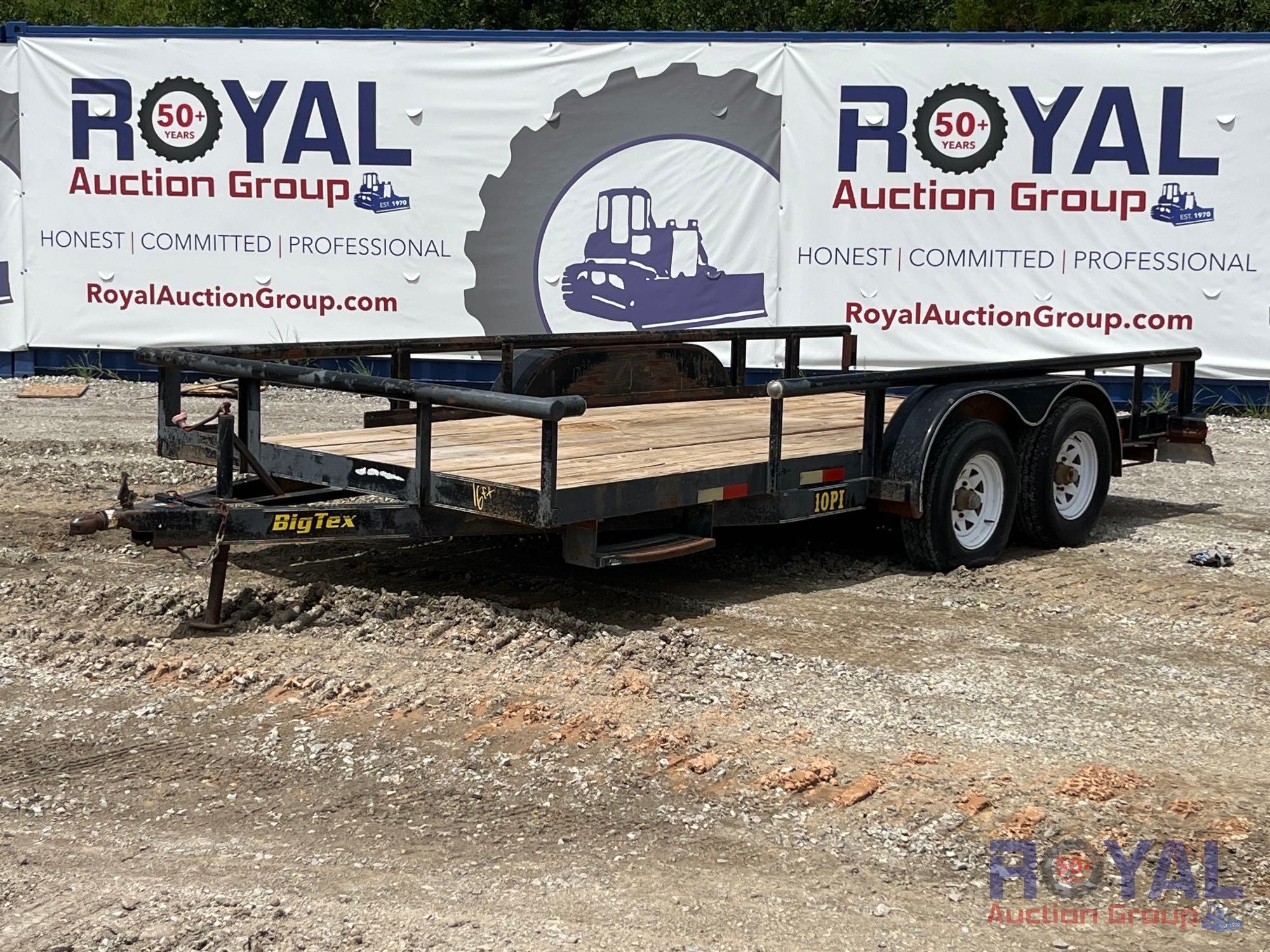 2003 Big Tex 10PI 16ft. T/A Pipe Top Utility Trailer (A49461)