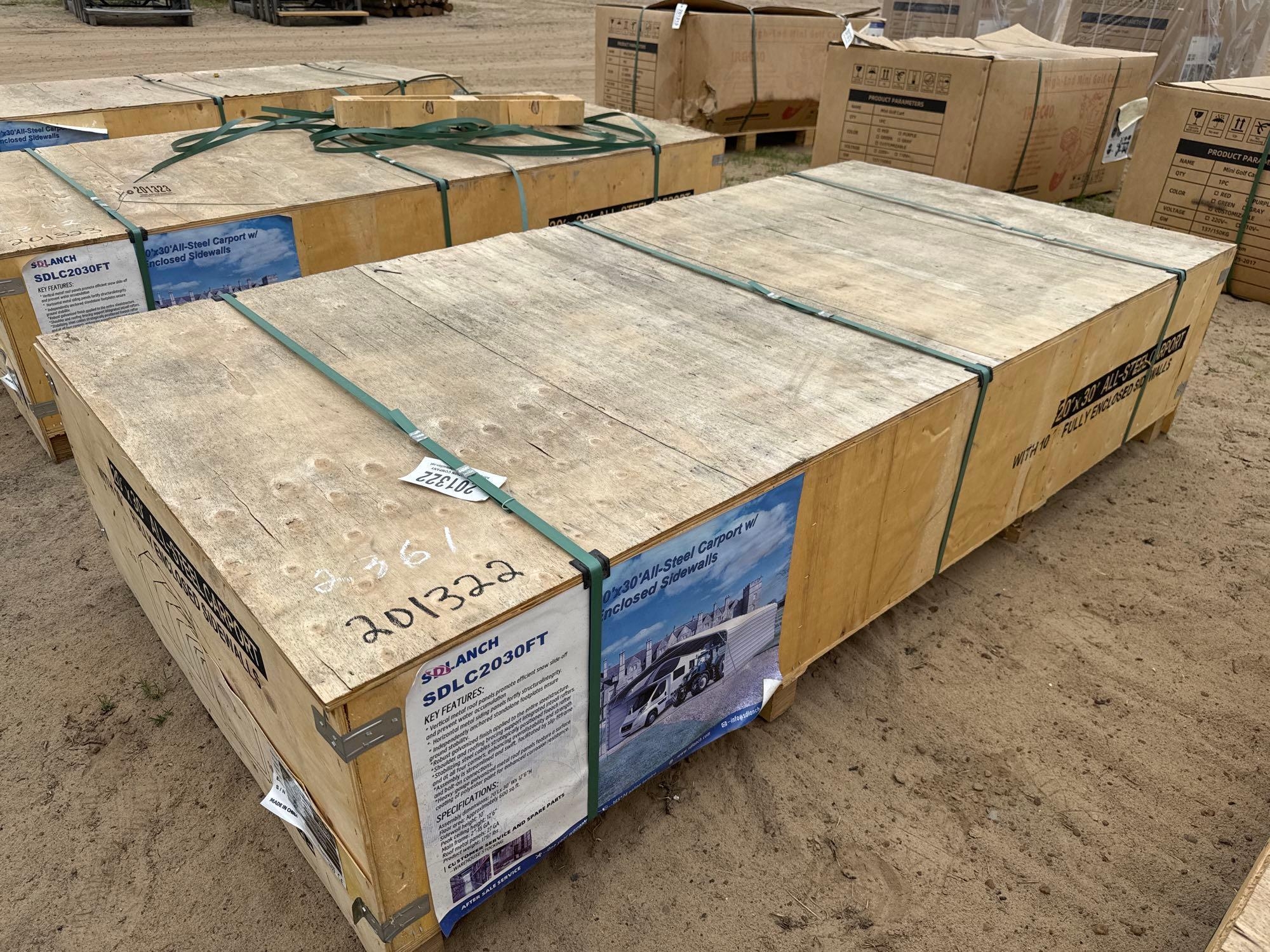 UNUSED SDLANCH SDLC2030FT ALL STEEL CARPORT (A54757)