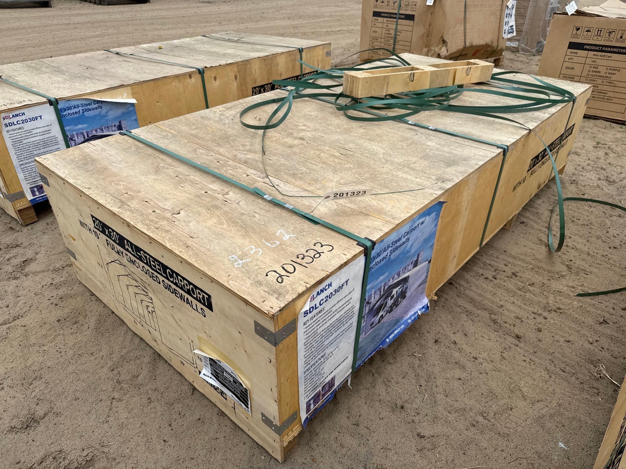 UNUSED SDLANCH SDLC2030FT ALL STEEL CARPORT (A54757)