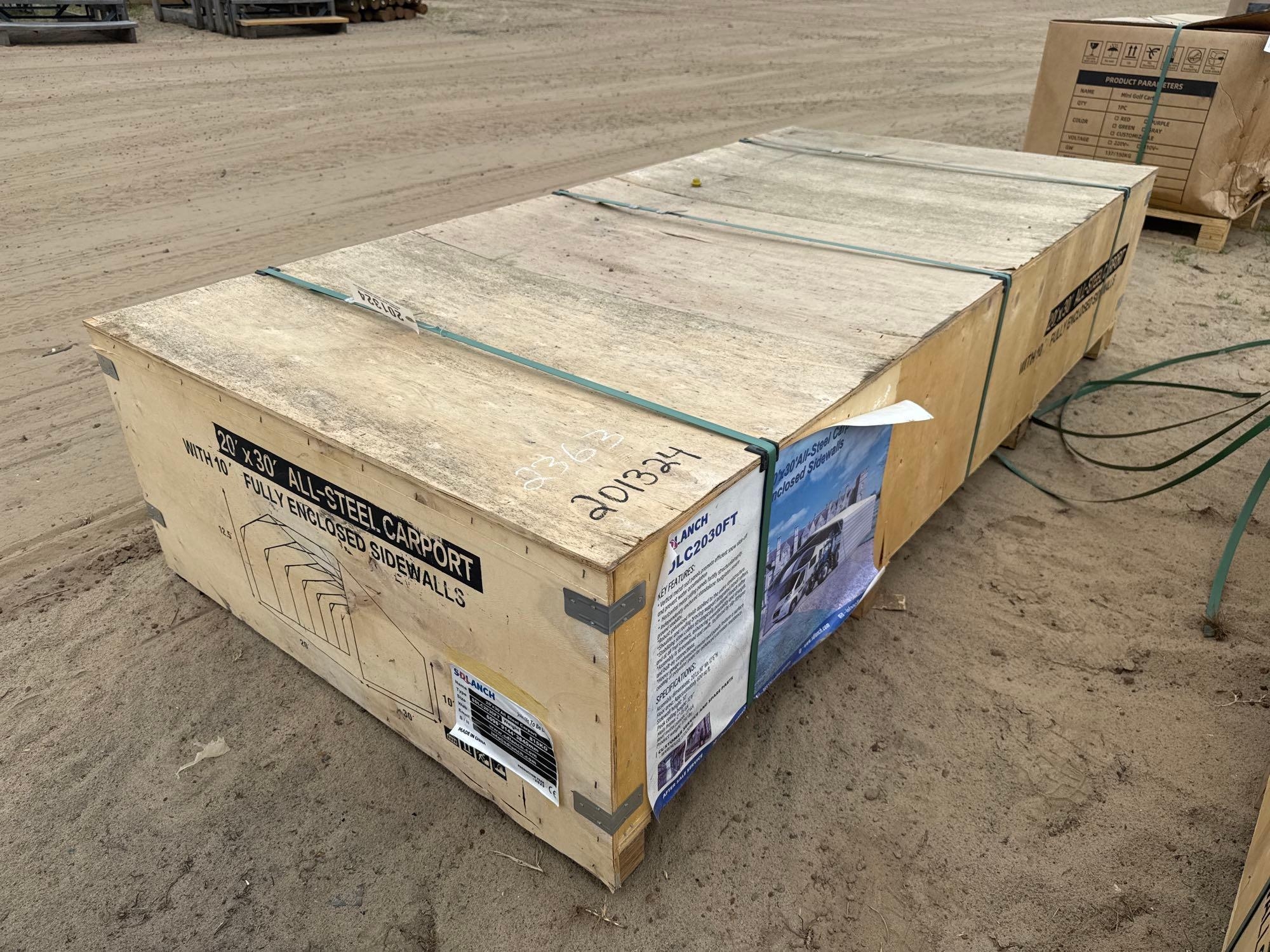 UNUSED SDLANCH SDLC2030FT ALL STEEL CARPORT (A54757)